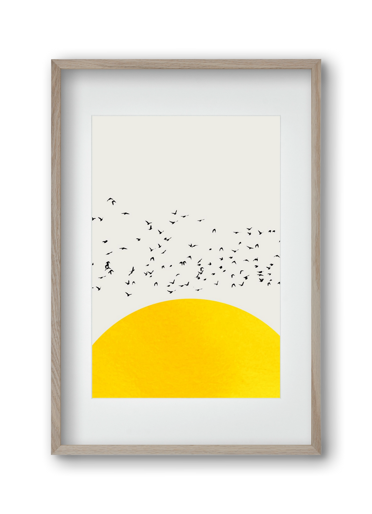 A thousands birds, 30x45 cm (20x30 cm), Tölgy keret, paszpartuval