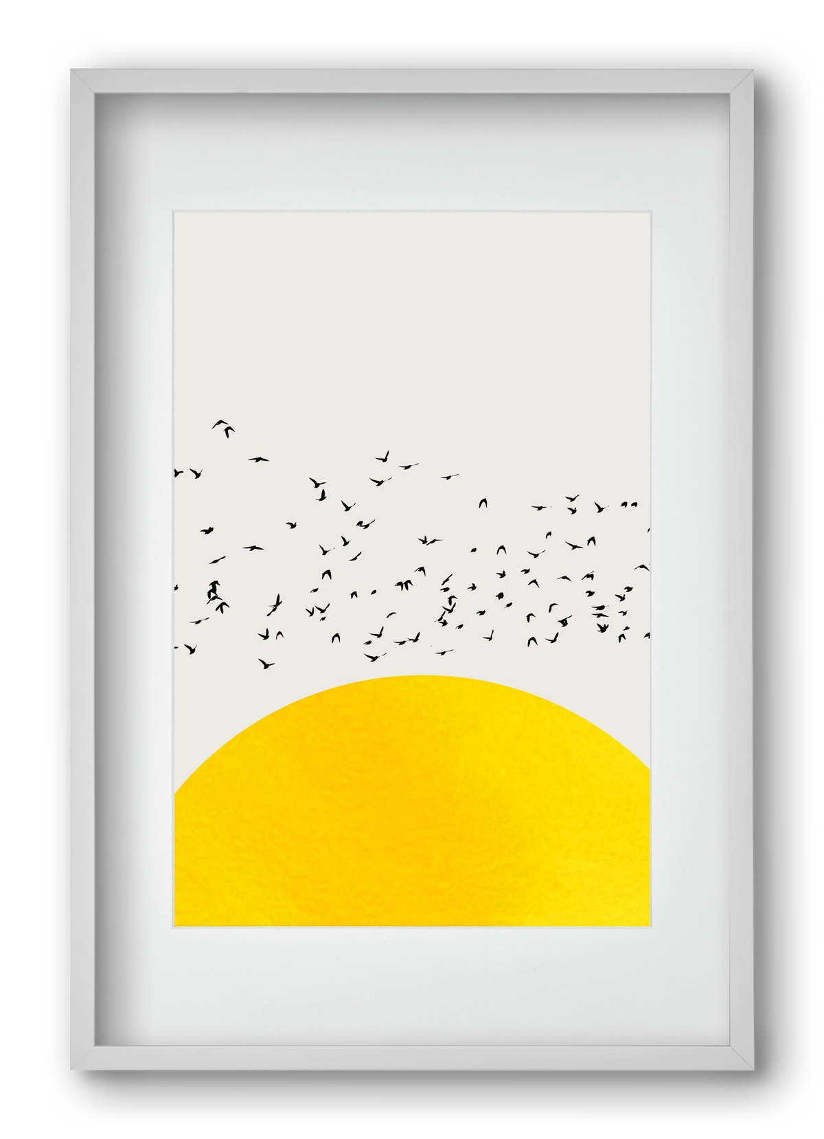 A thousands birds, 40x60 cm (30x45 cm), Fehér keret, paszpartuval
