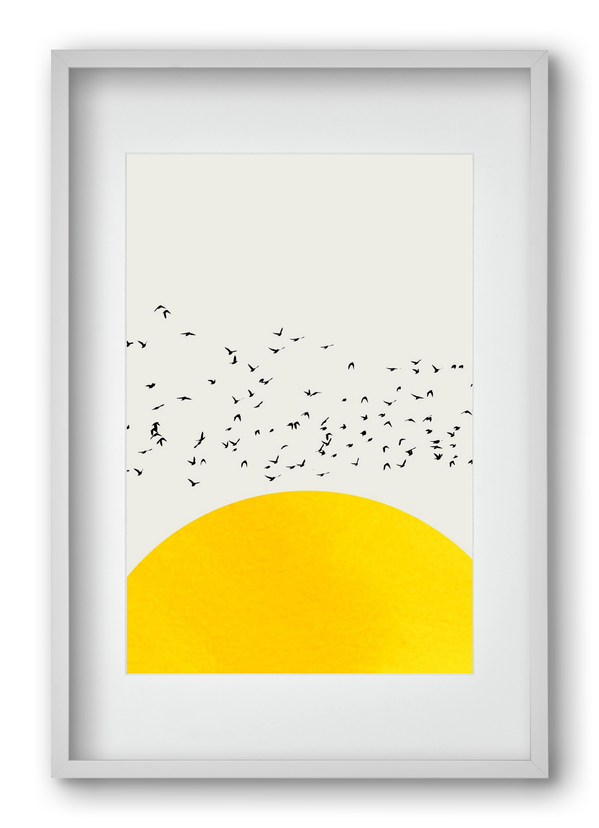 A thousands birds, 40x60 cm (30x45 cm), Fehér keret, paszpartuval