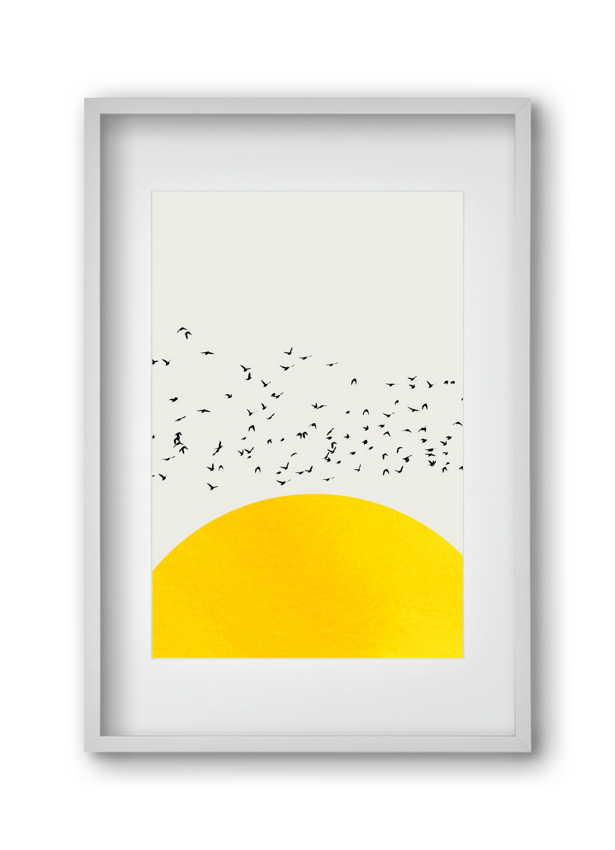 A thousands birds, 30x45 cm (20x30 cm), Fehér keret, paszpartuval