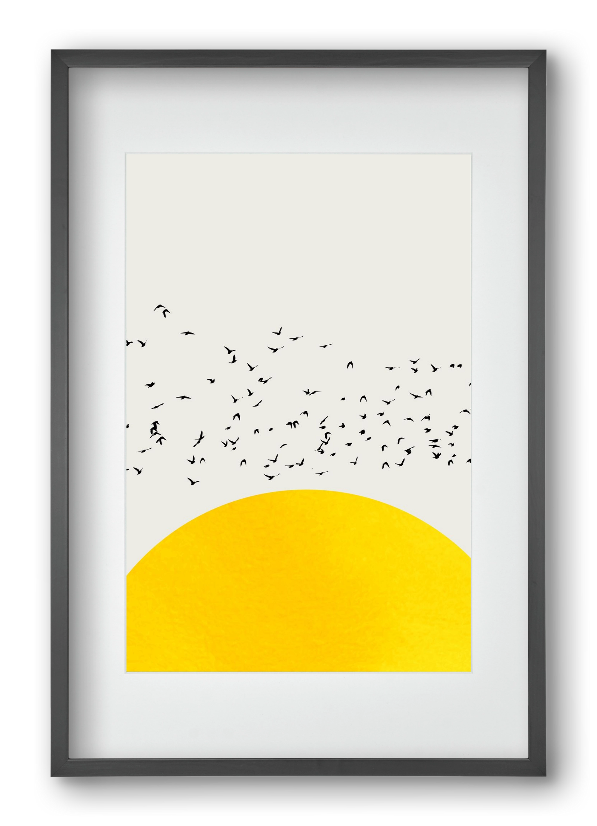 A thousands birds, 40x60 cm (30x45 cm), Fekete keret, paszpartuval