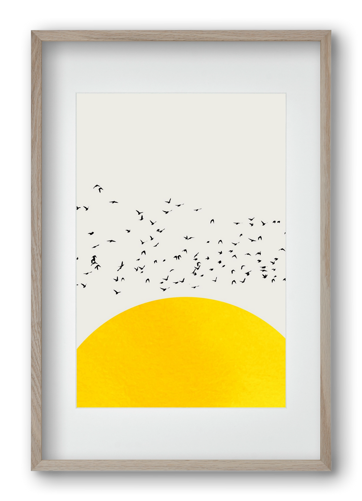 A thousands birds, 40x60 cm (30x45 cm), Tölgy keret, paszpartuval