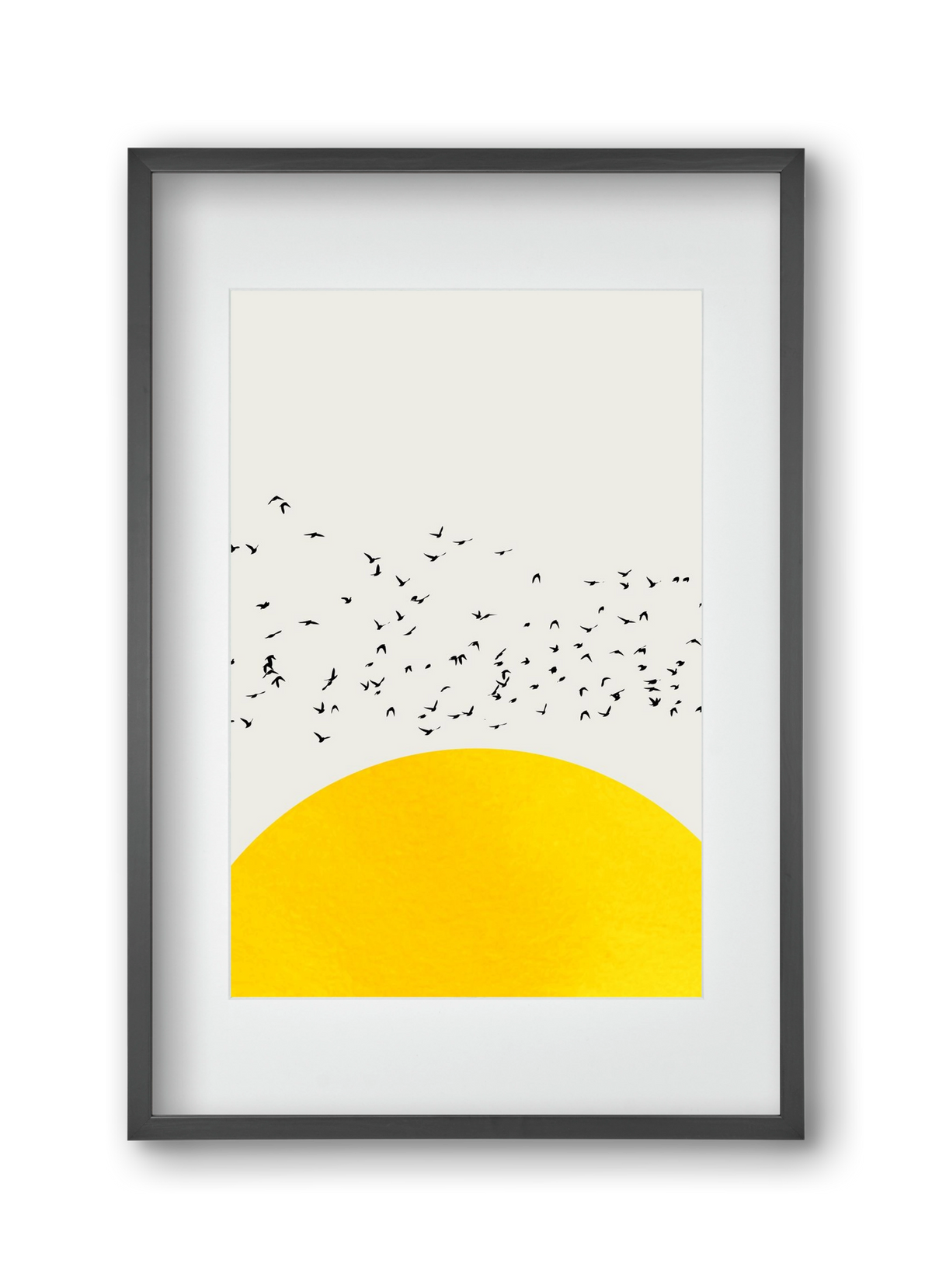 A thousands birds, 30x45 cm (20x30 cm), Fekete keret, paszpartuval