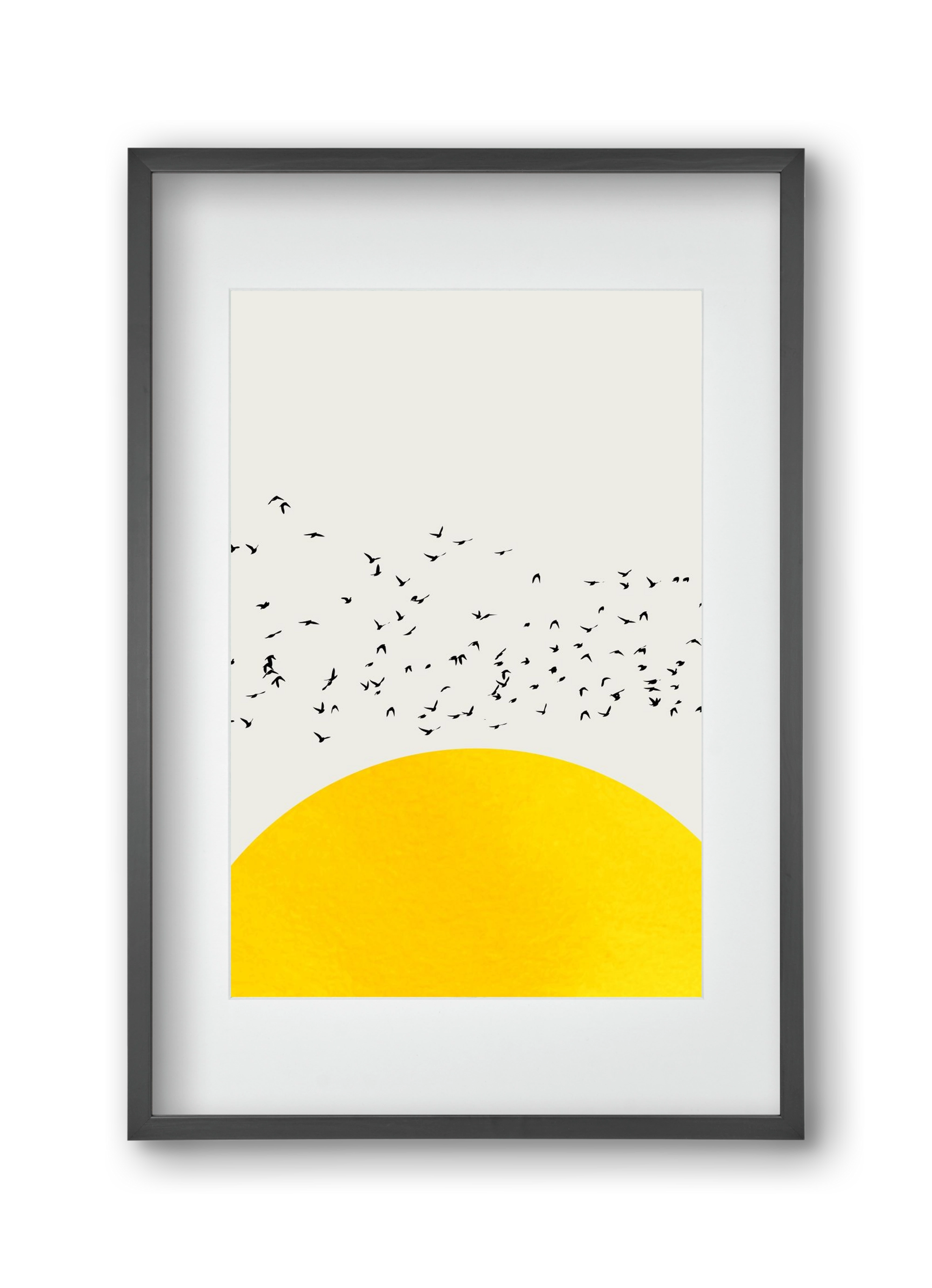 A thousands birds, 30x45 cm (20x30 cm), Fekete keret, paszpartuval