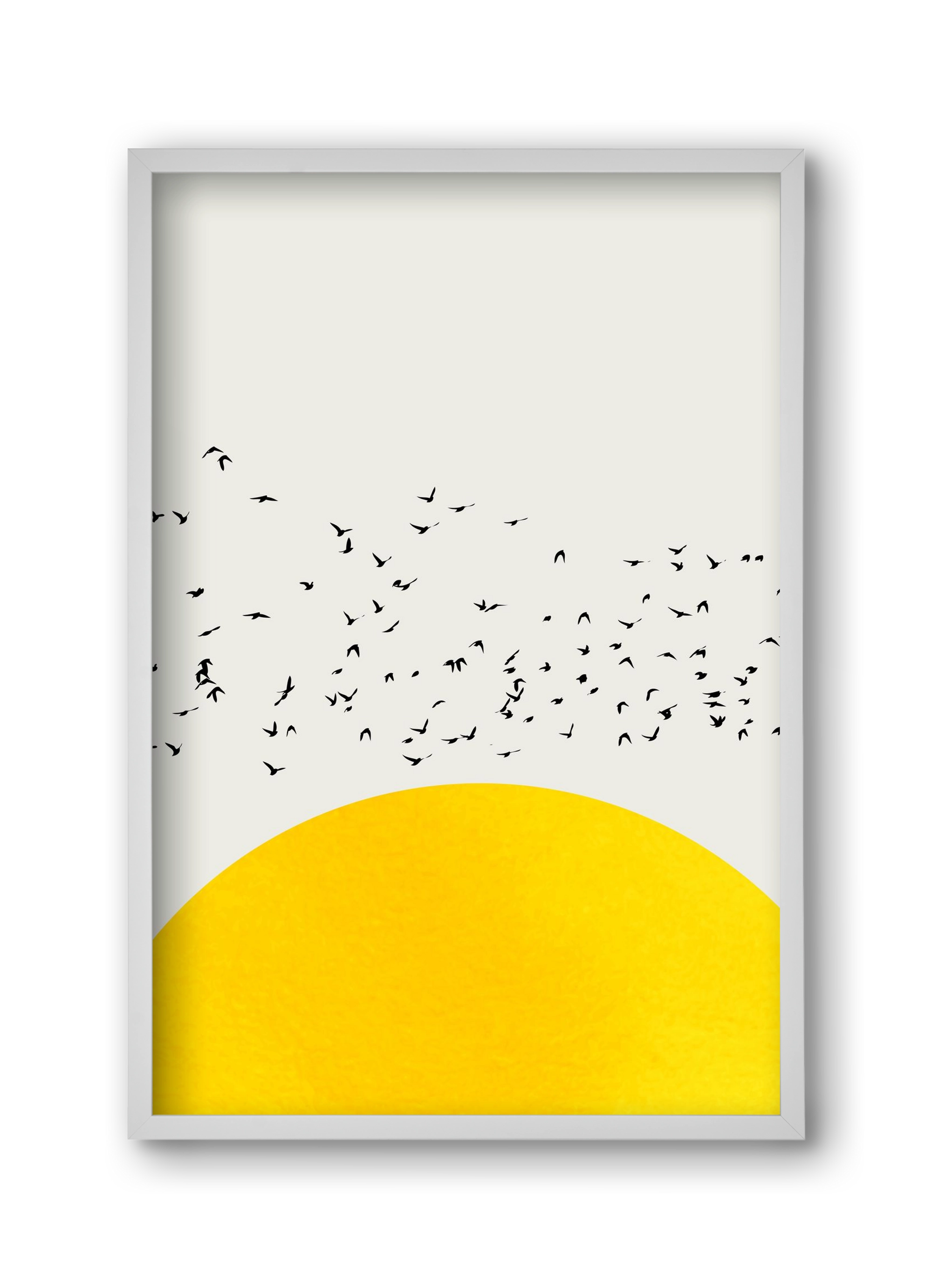 A thousands birds, 30x45 cm (30x45 cm), Fehér keret