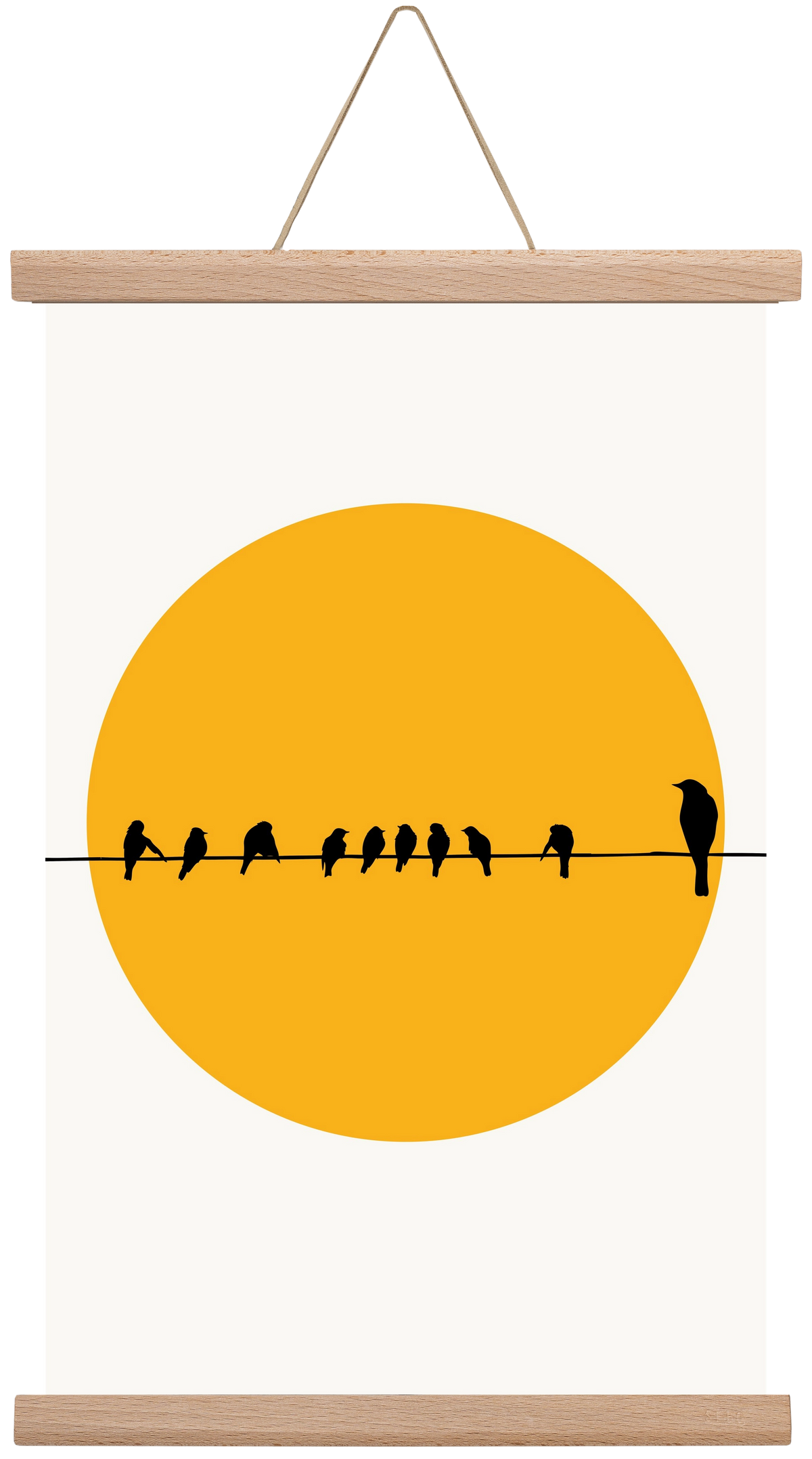 Birds family, 30x45 cm (30x45 cm), Tölgy akasztó