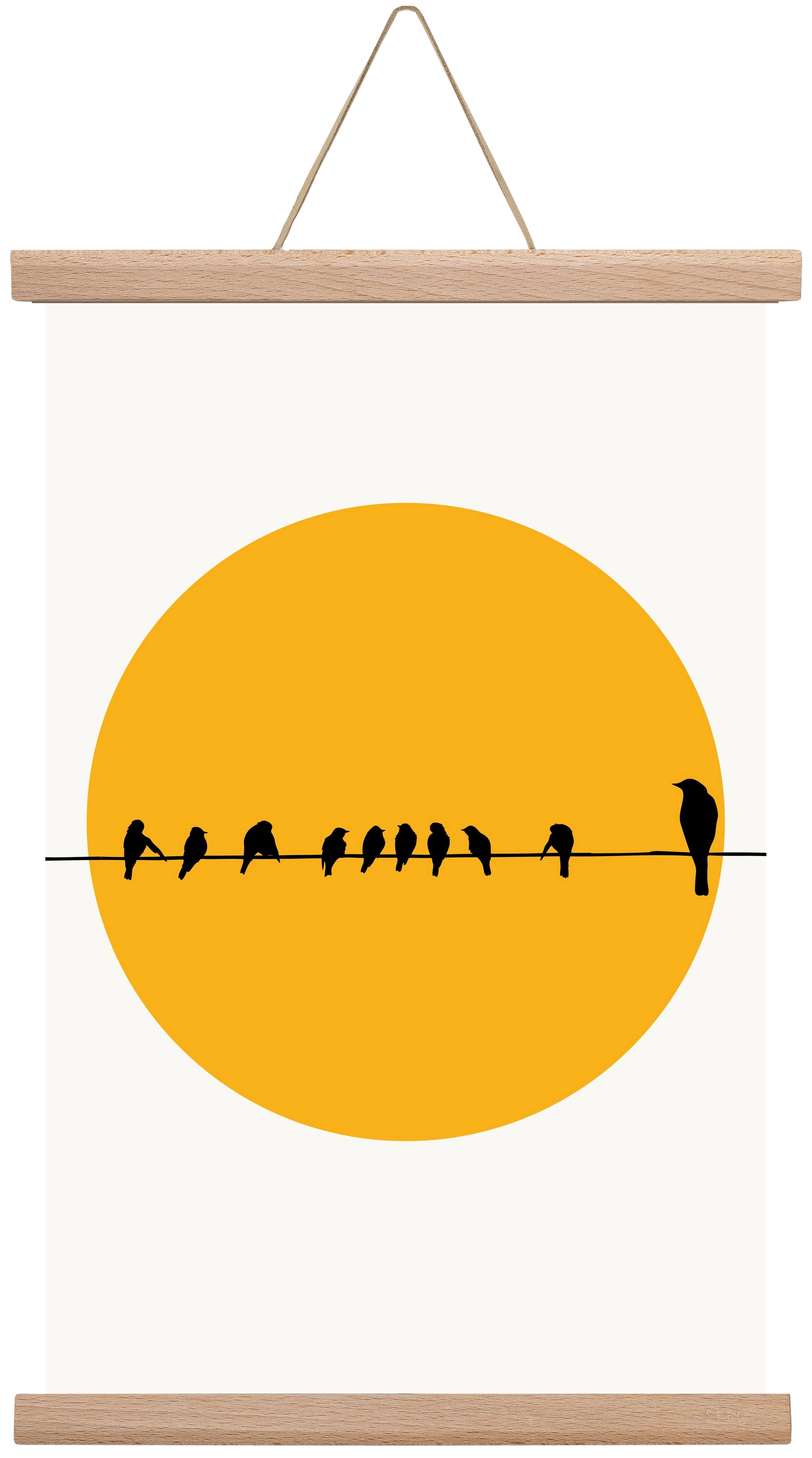 Birds family, 30x45 cm (30x45 cm), Tölgy akasztó