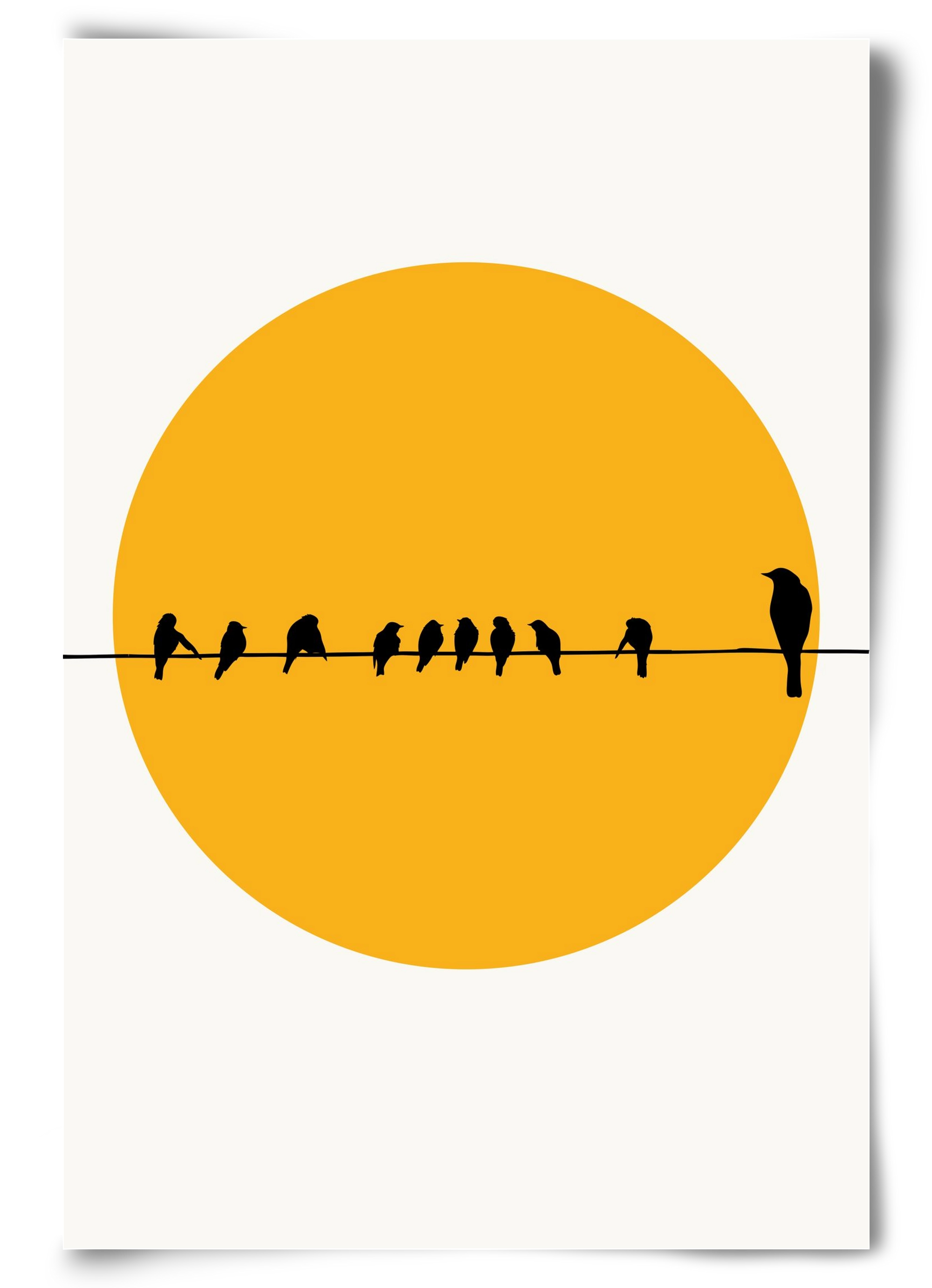 Birds family, 60x90 cm, Keret nélkül