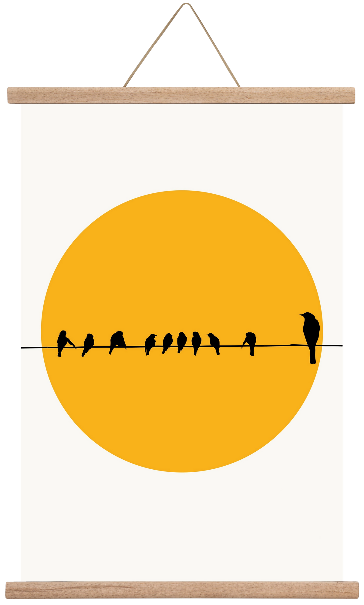 Birds family, 40x60 cm (40x60 cm), Tölgy akasztó