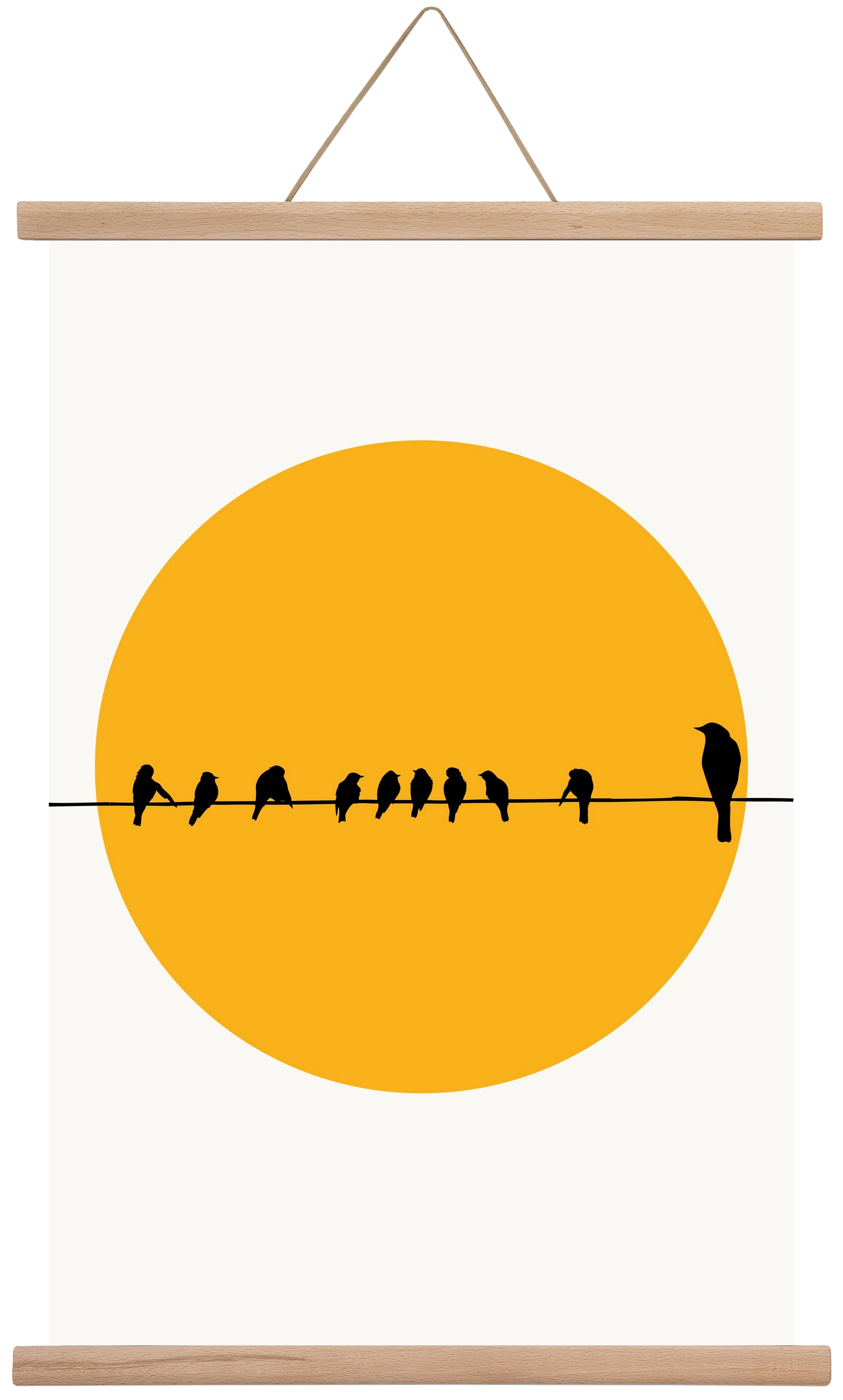 Birds family, 40x60 cm (40x60 cm), Tölgy akasztó