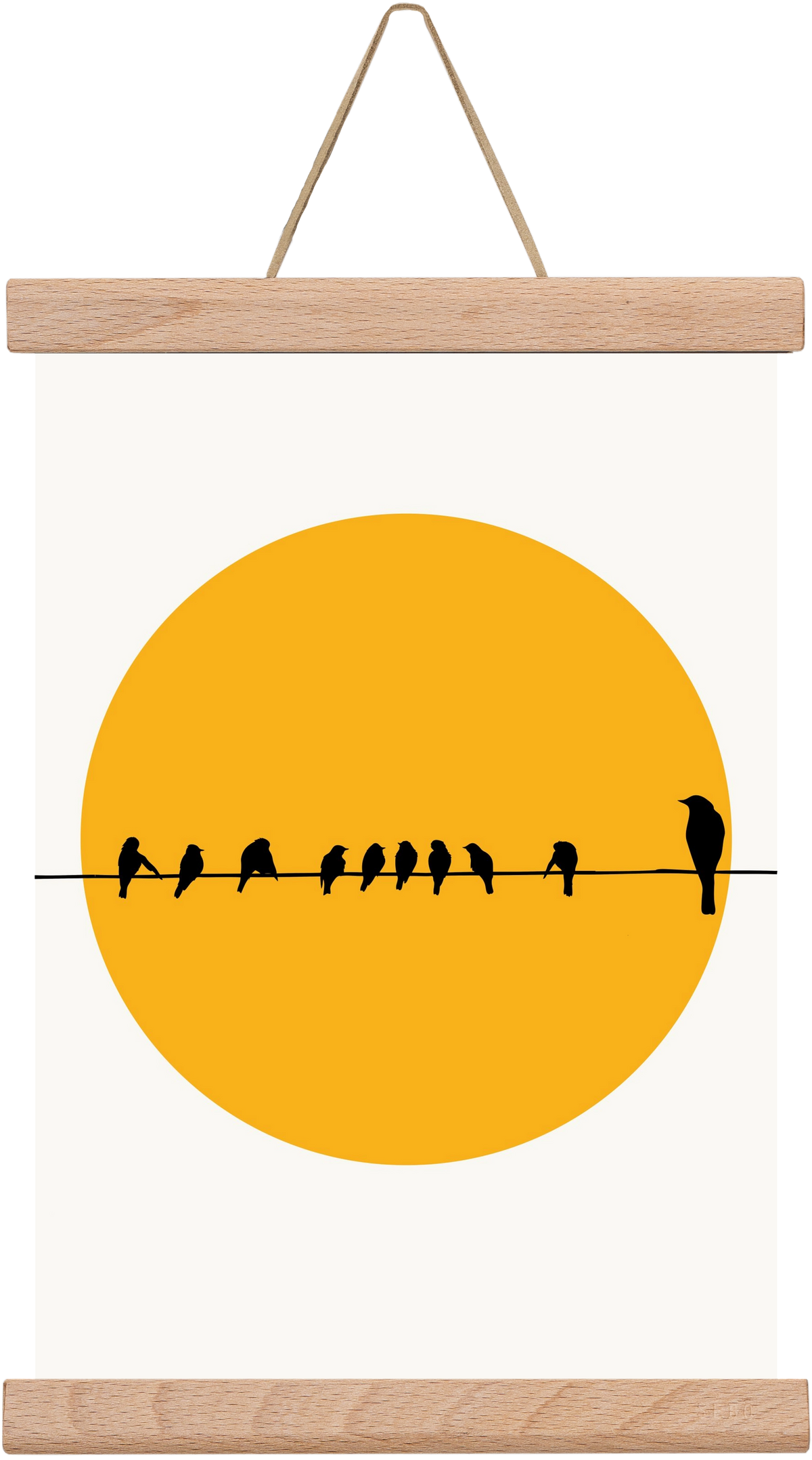 Birds family, 20x30 cm (20x30 cm), Tölgy akasztó