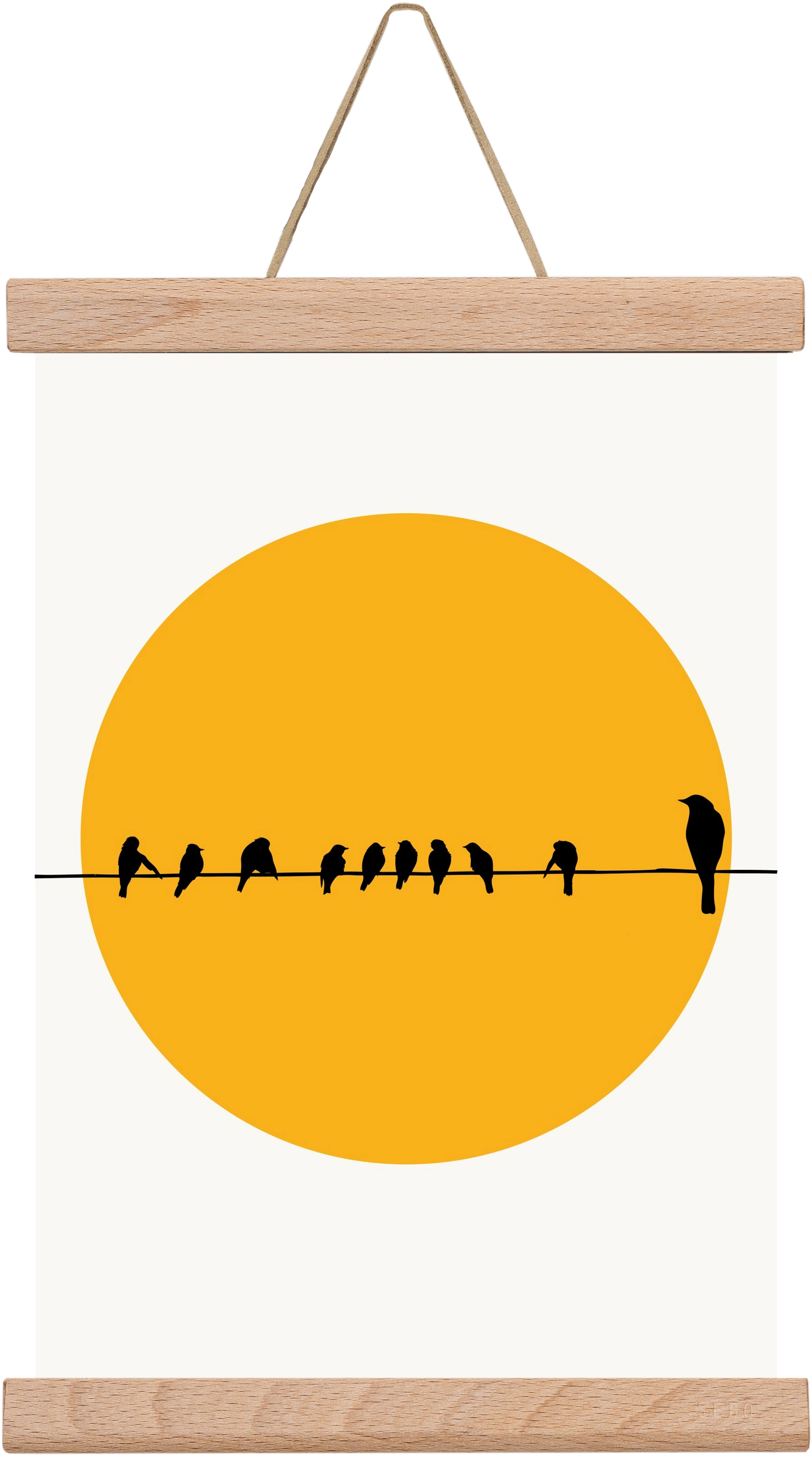 Birds family, 20x30 cm (20x30 cm), Tölgy akasztó