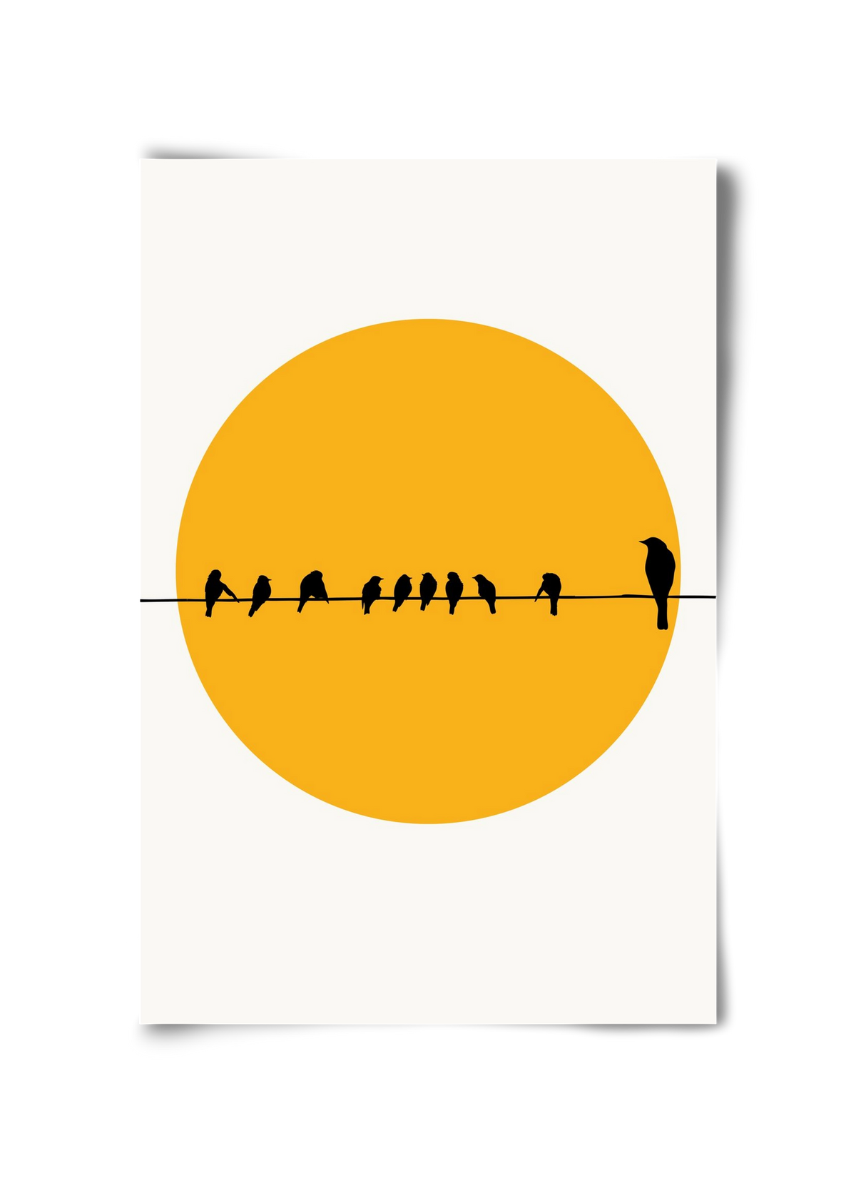 Birds family, 30x45 cm, Keret nélkül