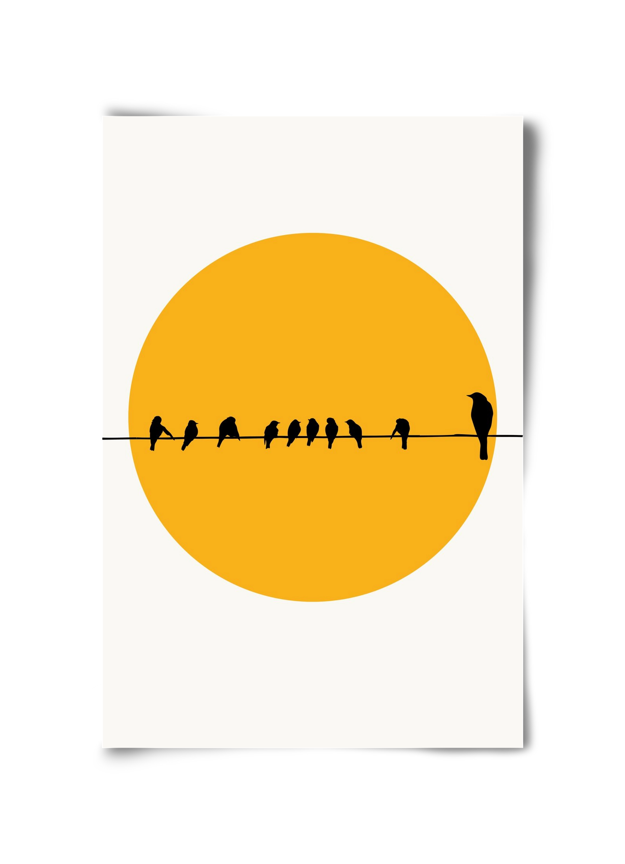 Birds family, 30x45 cm, Keret nélkül