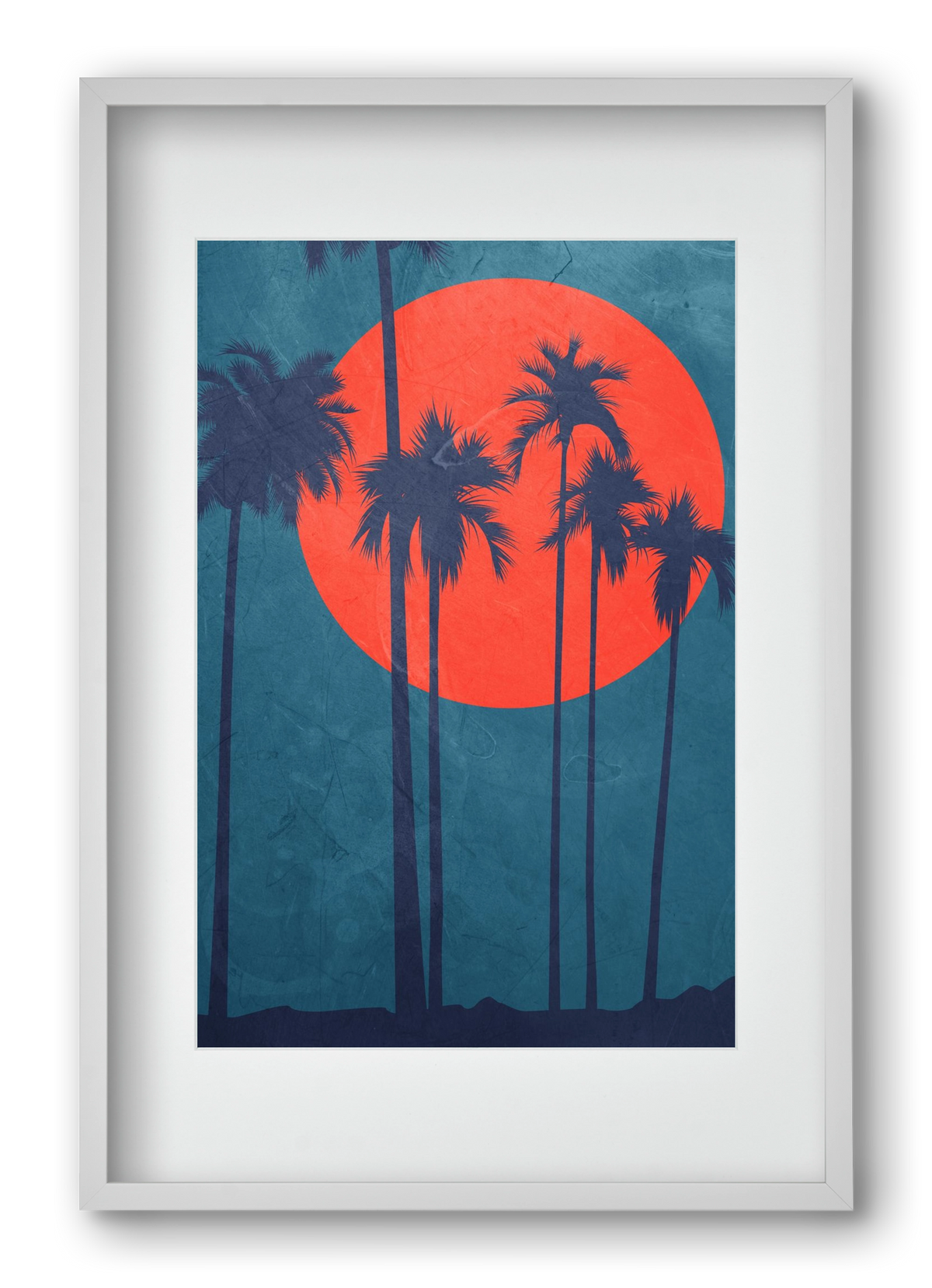 Cote d´Azur, 40x60 cm (30x45 cm), Fehér keret, paszpartuval