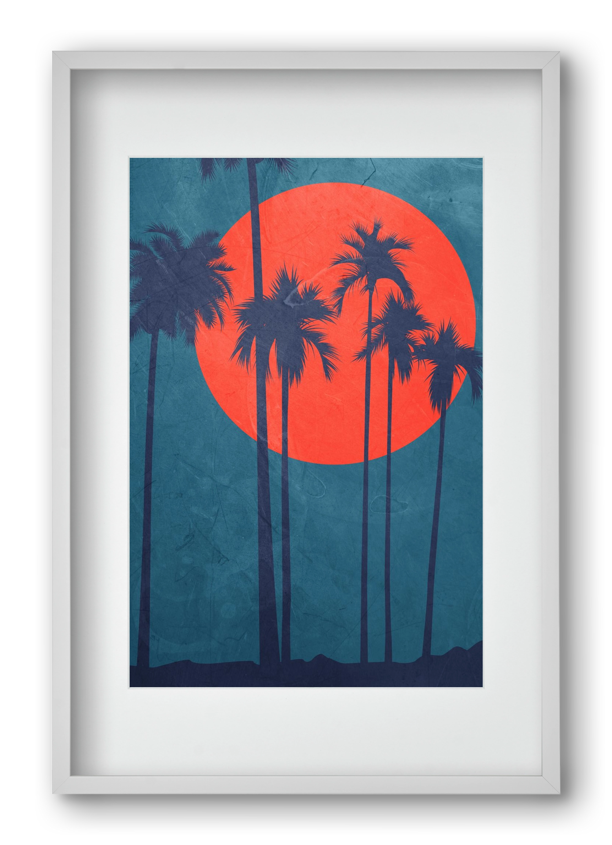 Cote d´Azur, 40x60 cm (30x45 cm), Fehér keret, paszpartuval