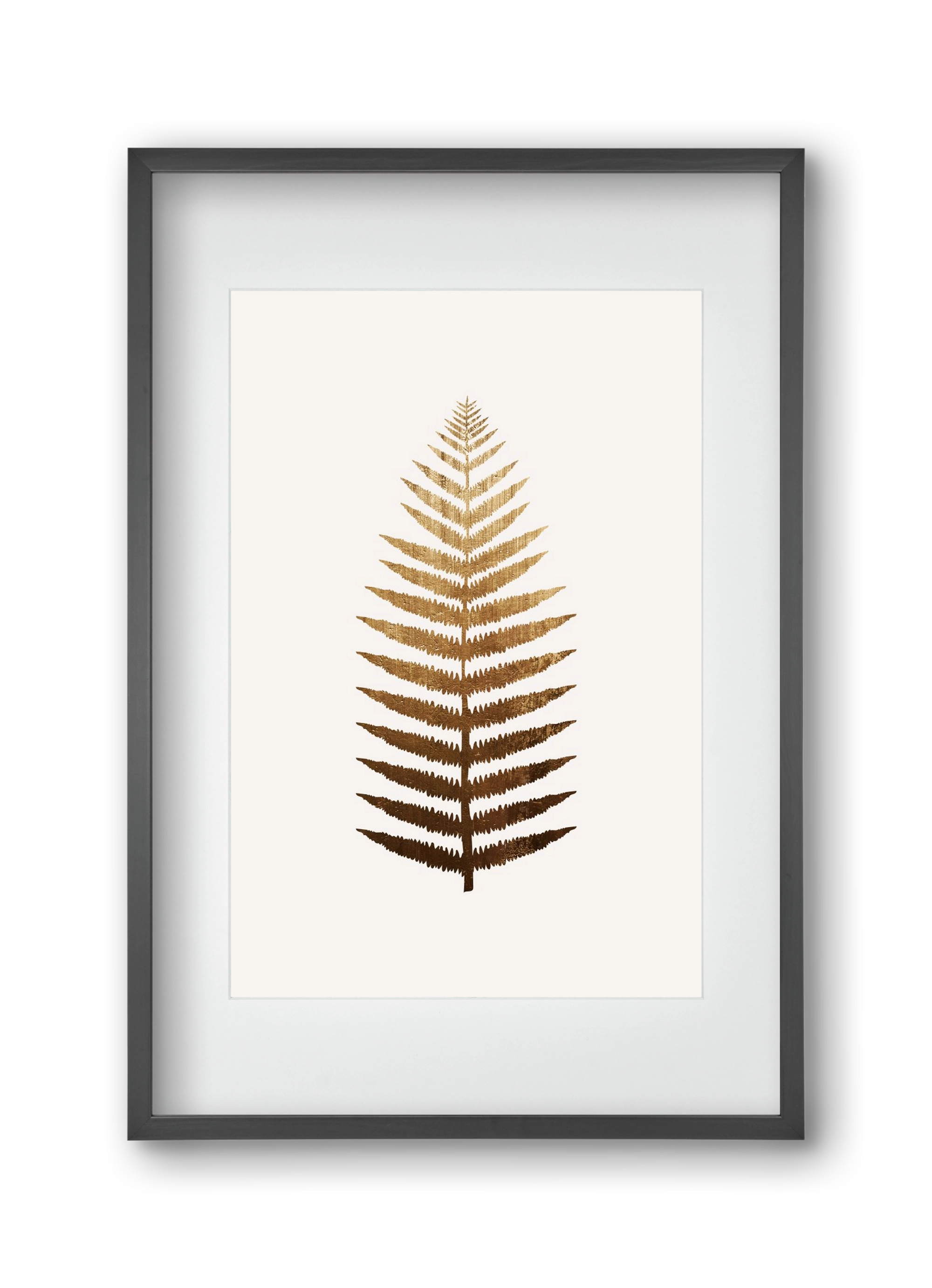 Golden leaf, 30x45 cm (20x30 cm), Fekete keret, paszpartuval