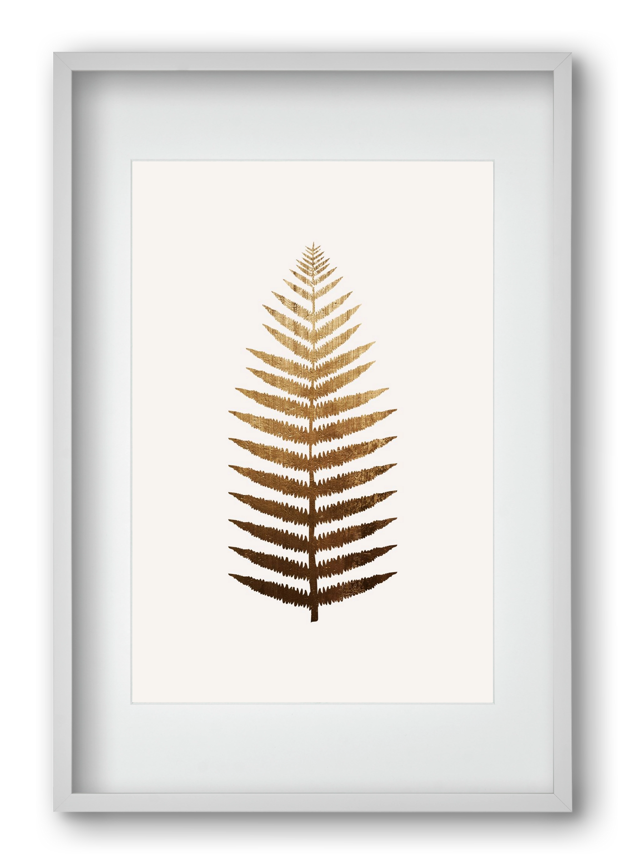 Golden leaf, 40x60 cm (30x45 cm), Fehér keret, paszpartuval