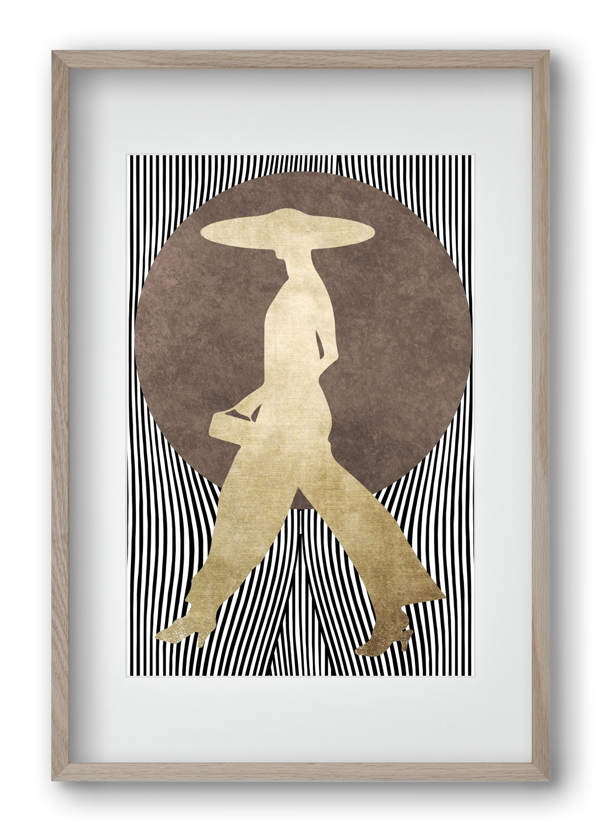 La Madame Noir, 40x60 cm (30x45 cm), Tölgy keret, paszpartuval