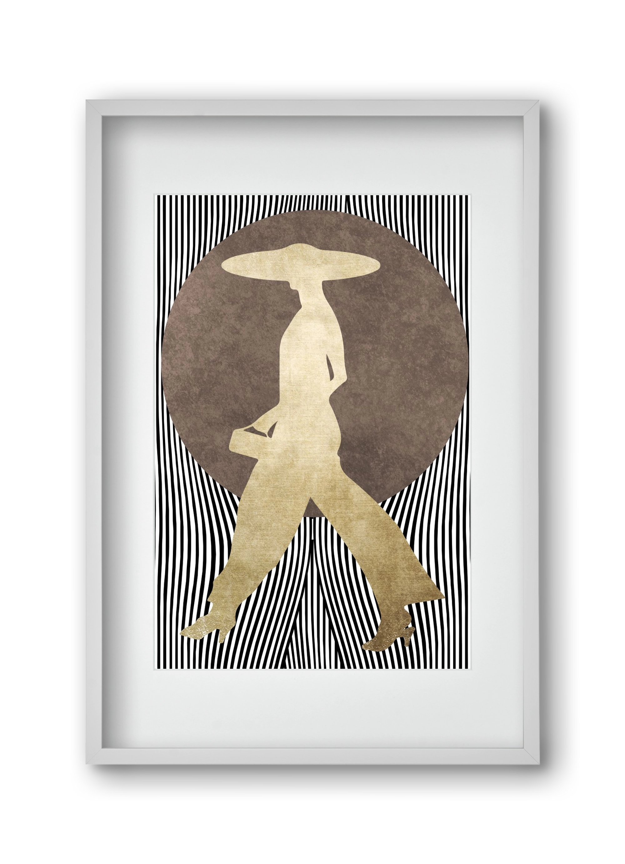 La Madame Noir, 30x45 cm (20x30 cm), Fehér keret, paszpartuval