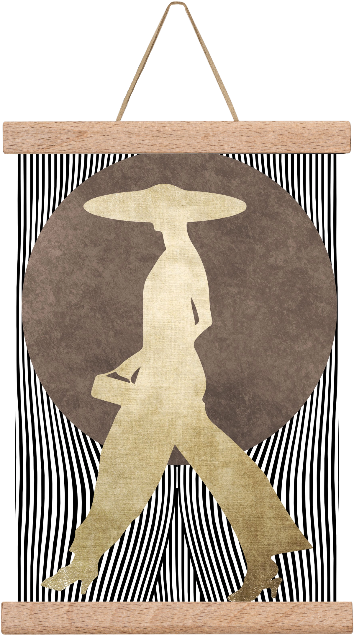 La Madame Noir, 20x30 cm (20x30 cm), Tölgy akasztó