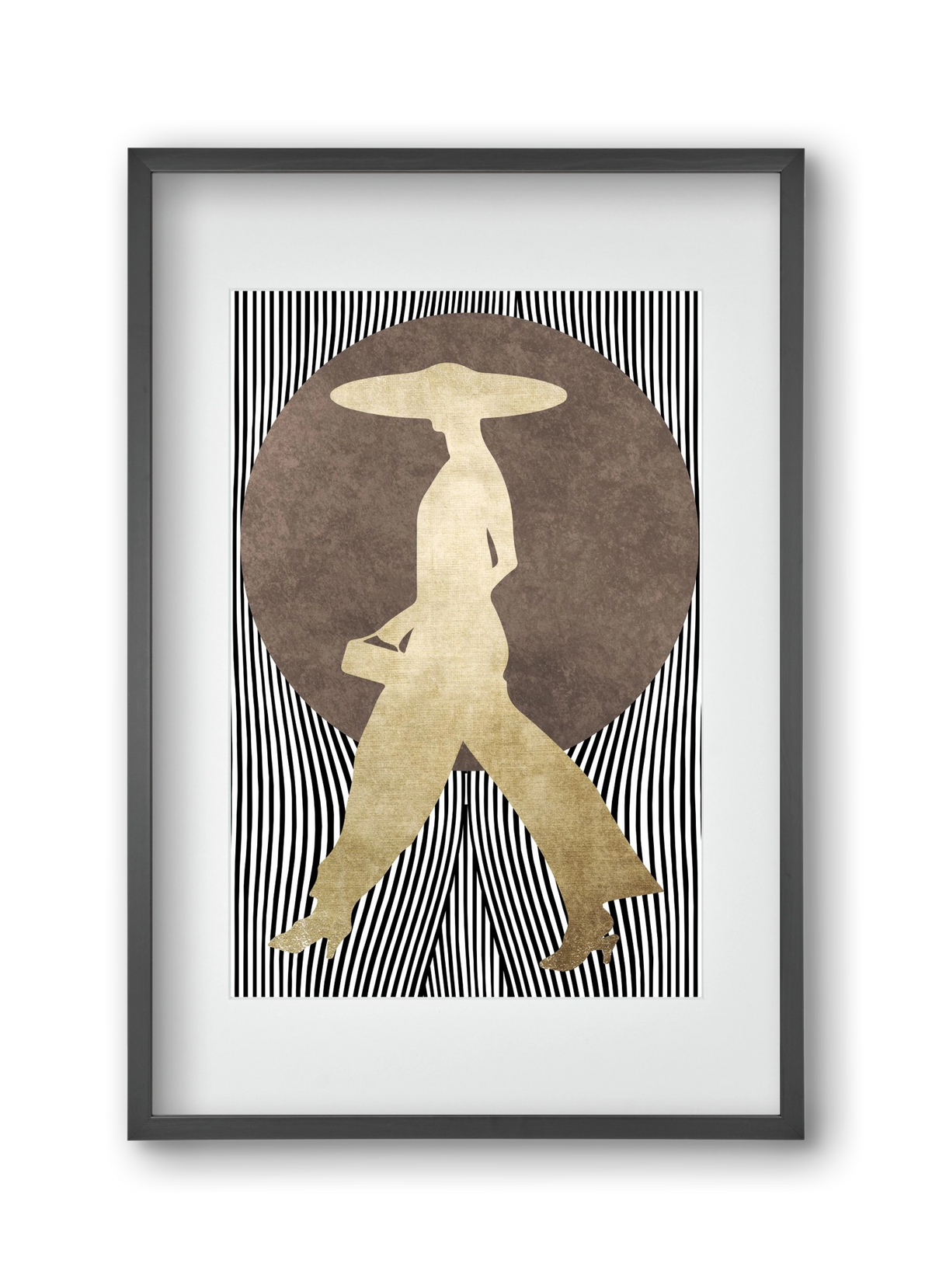 La Madame Noir, 30x45 cm (20x30 cm), Fekete keret, paszpartuval