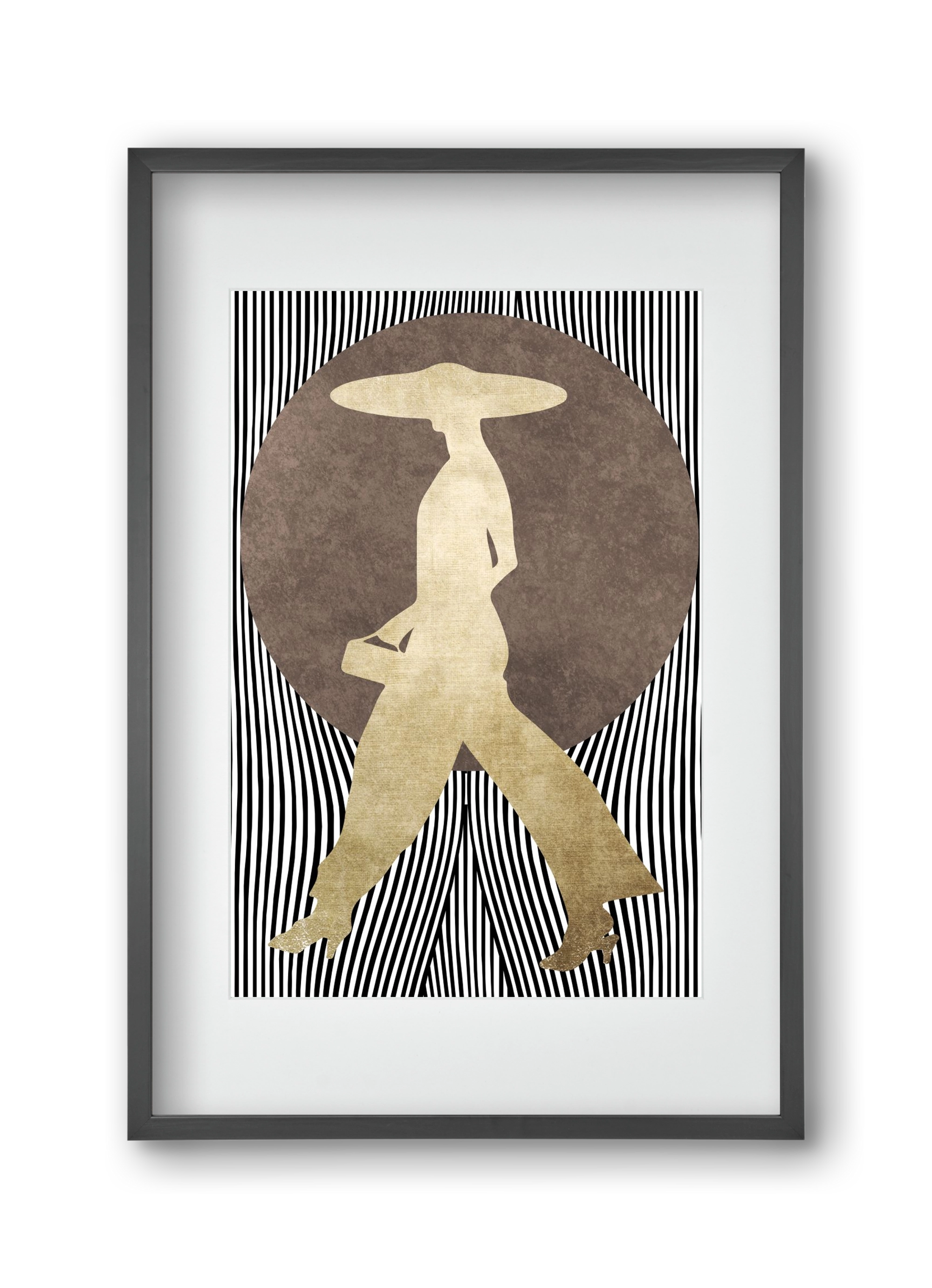 La Madame Noir, 30x45 cm (20x30 cm), Fekete keret, paszpartuval