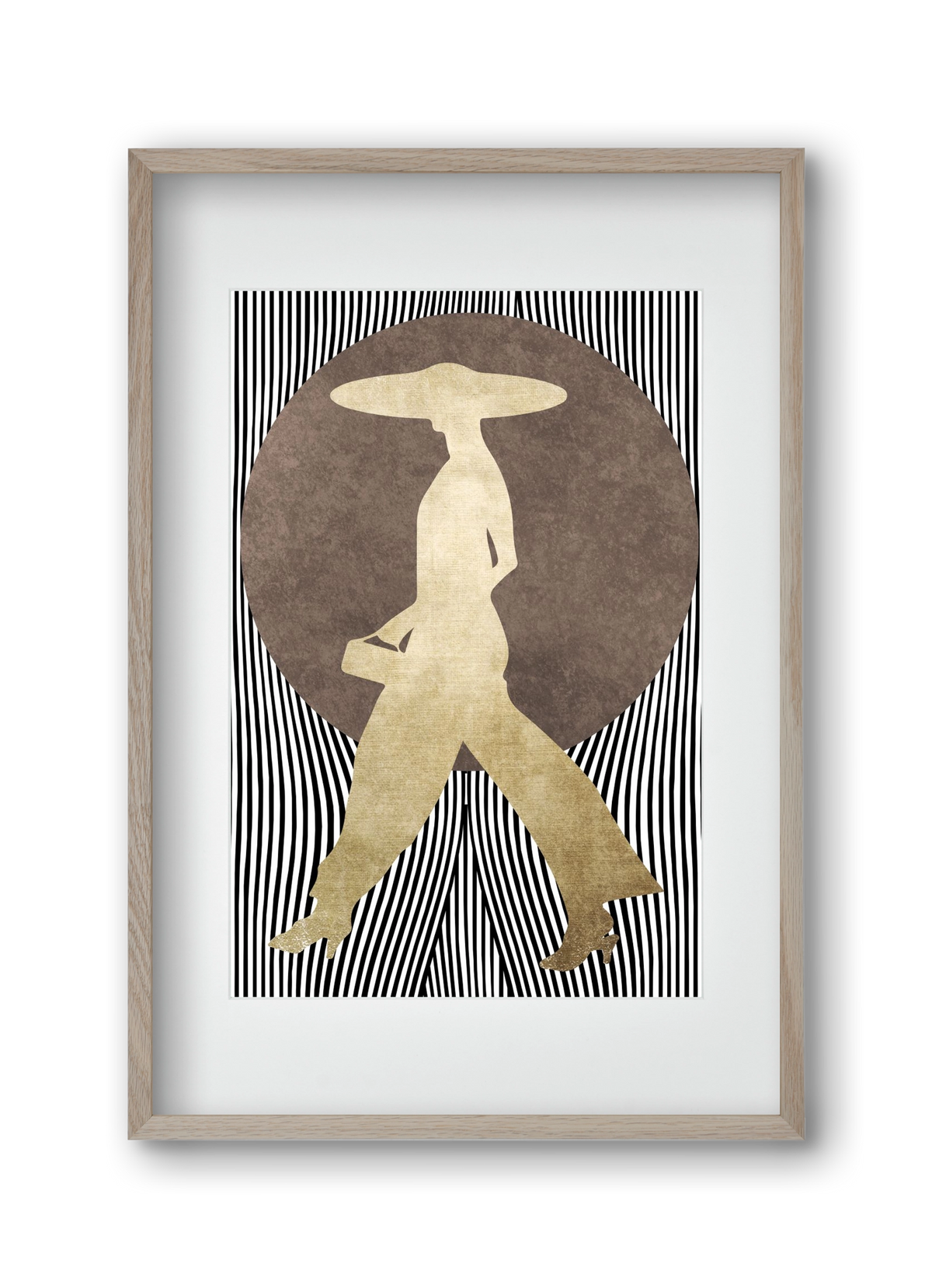 La Madame Noir, 30x45 cm (20x30 cm), Tölgy keret, paszpartuval