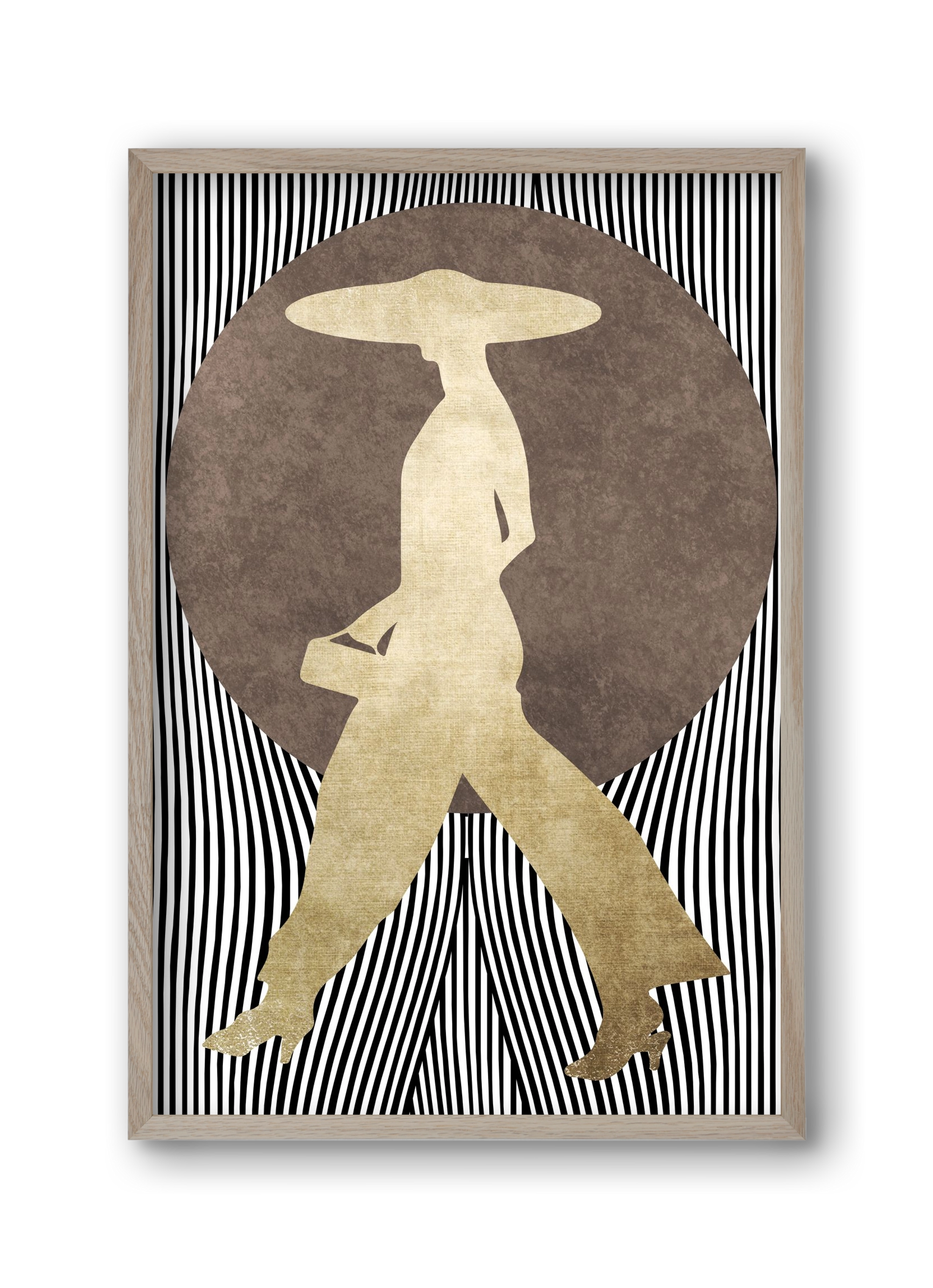 La Madame Noir, 30x45 cm (30x45 cm), Tölgy keret