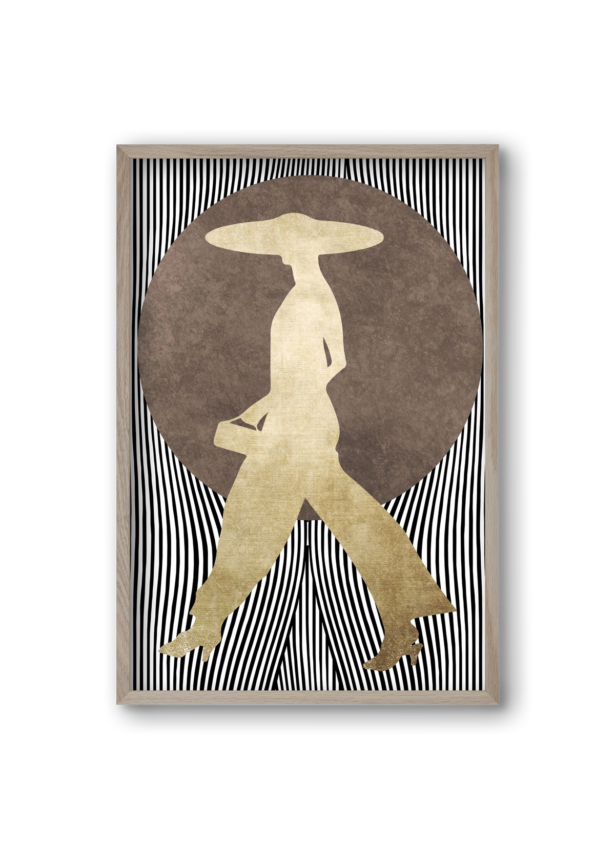 La Madame Noir, 20x30 cm (20x30 cm), Tölgy keret