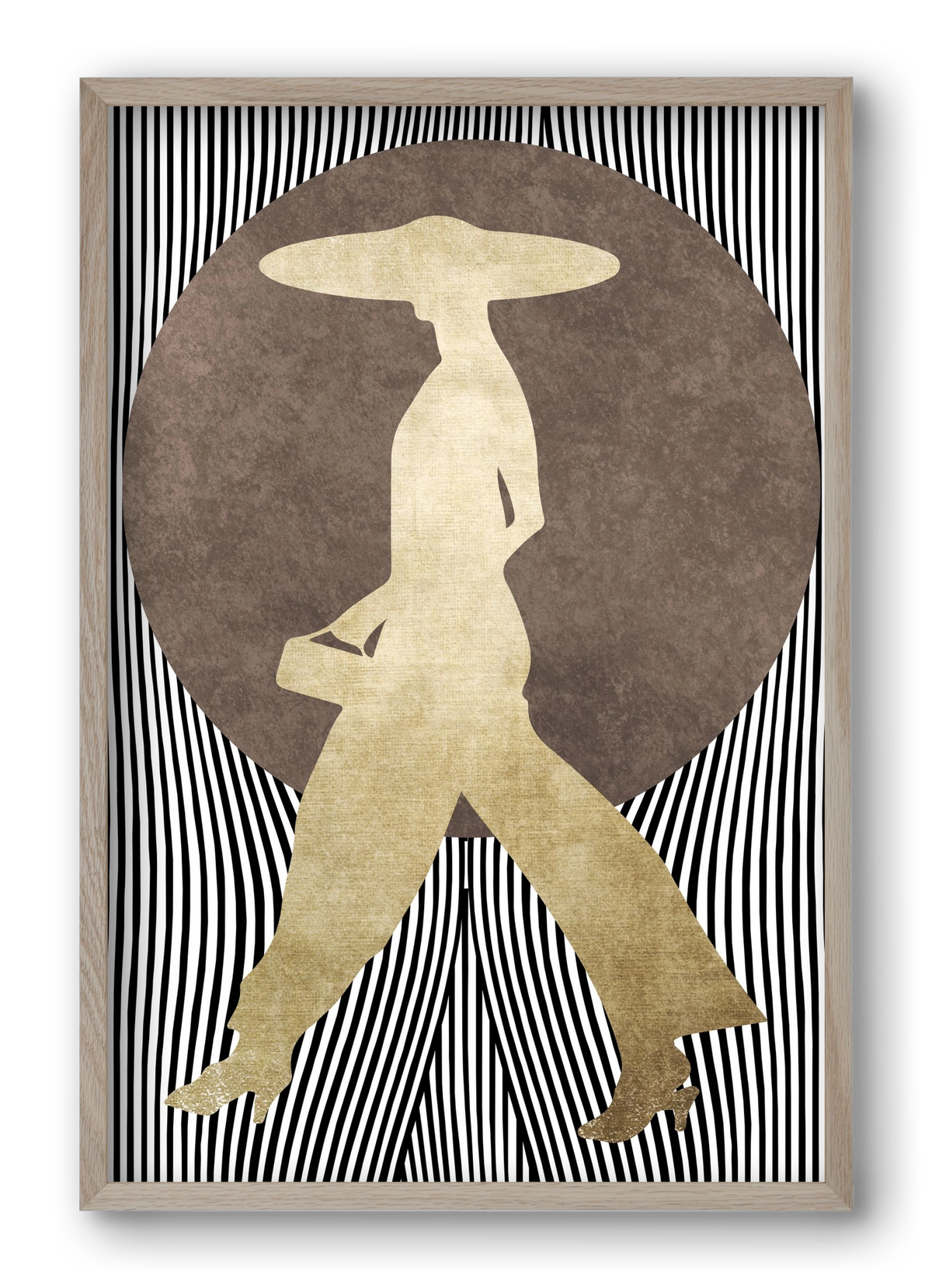 La Madame Noir, 40x60 cm (40x60 cm), Tölgy keret