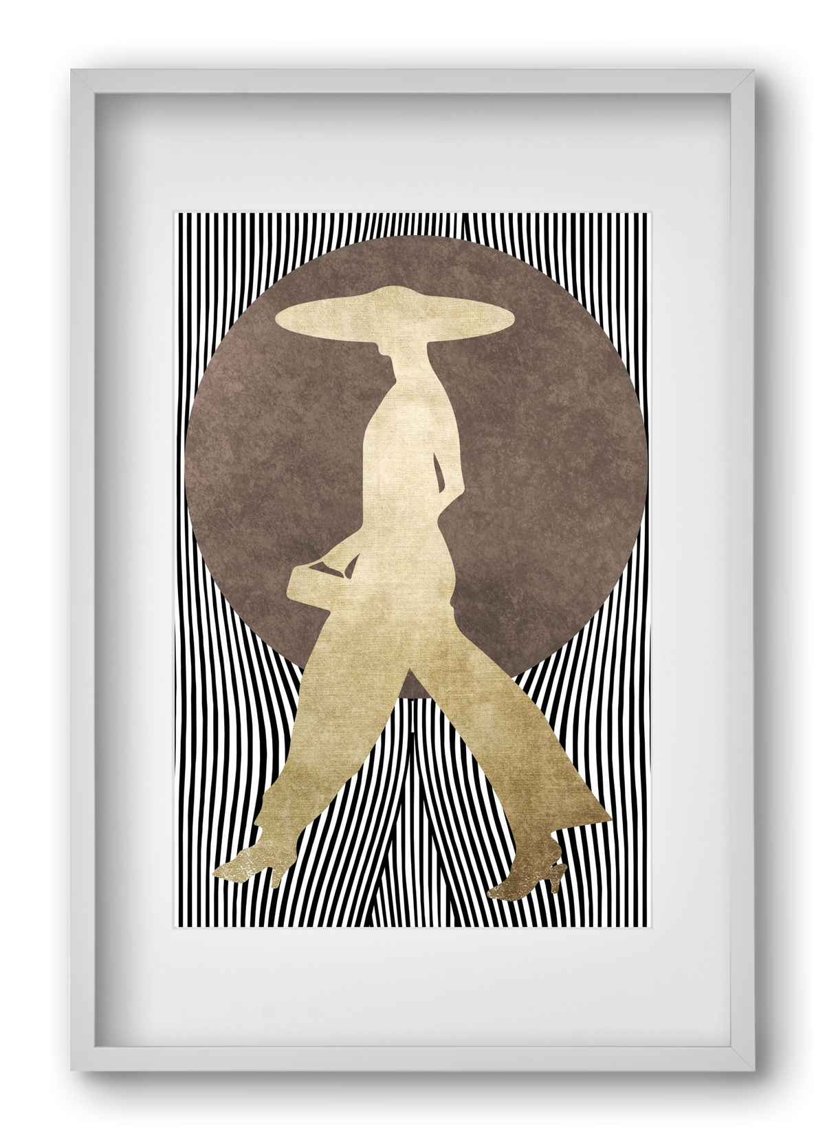 La Madame Noir, 40x60 cm (30x45 cm), Fehér keret, paszpartuval