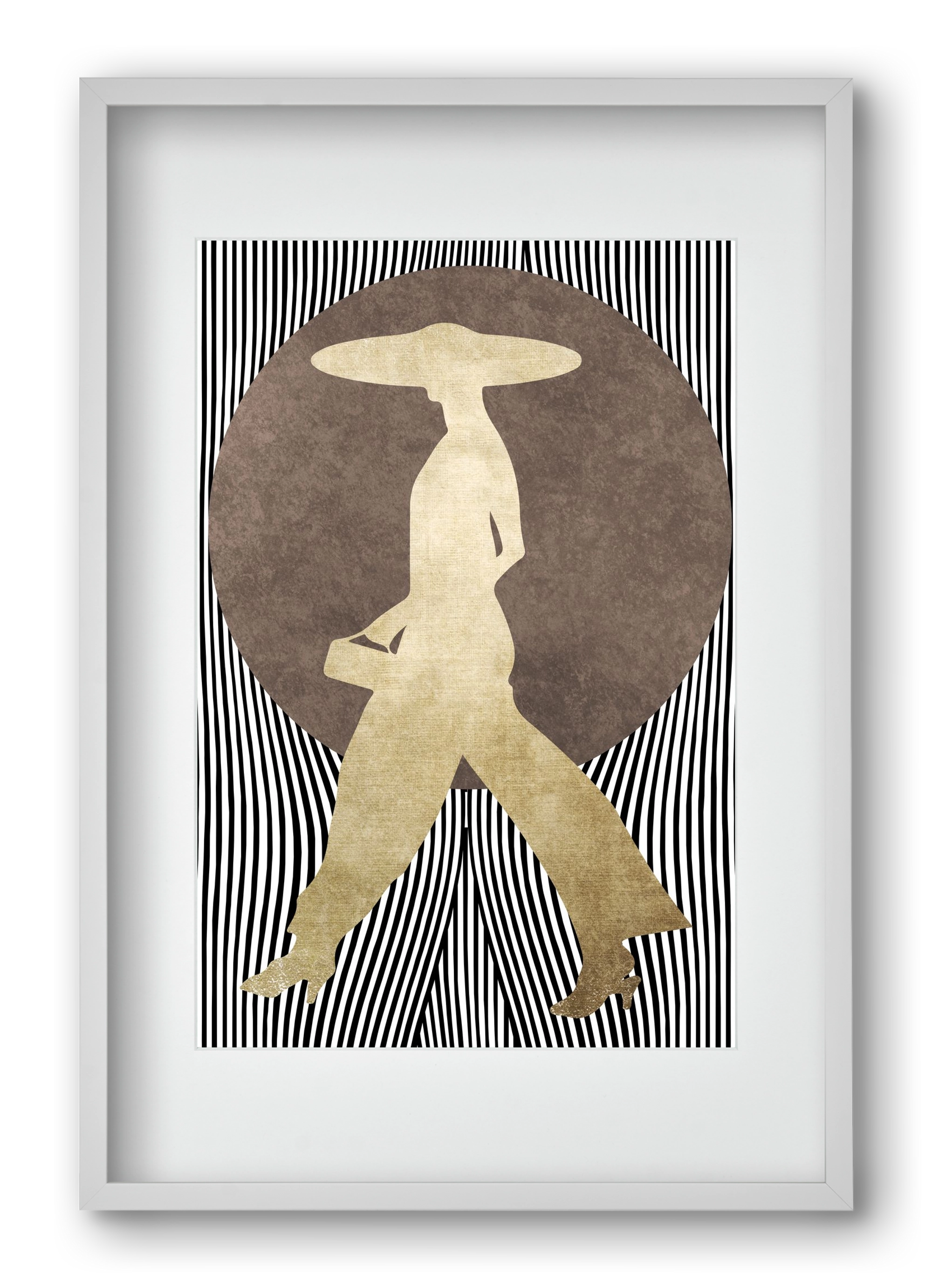 La Madame Noir, 40x60 cm (30x45 cm), Fehér keret, paszpartuval