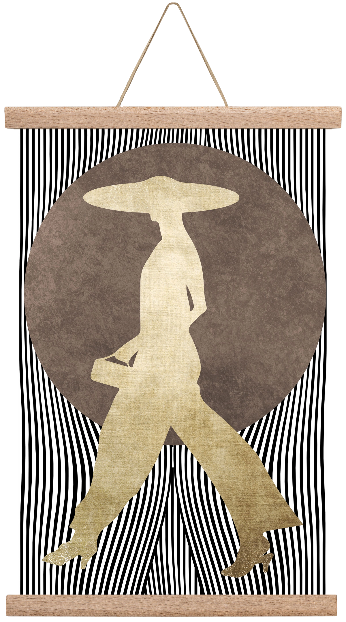 La Madame Noir, 30x45 cm (30x45 cm), Tölgy akasztó