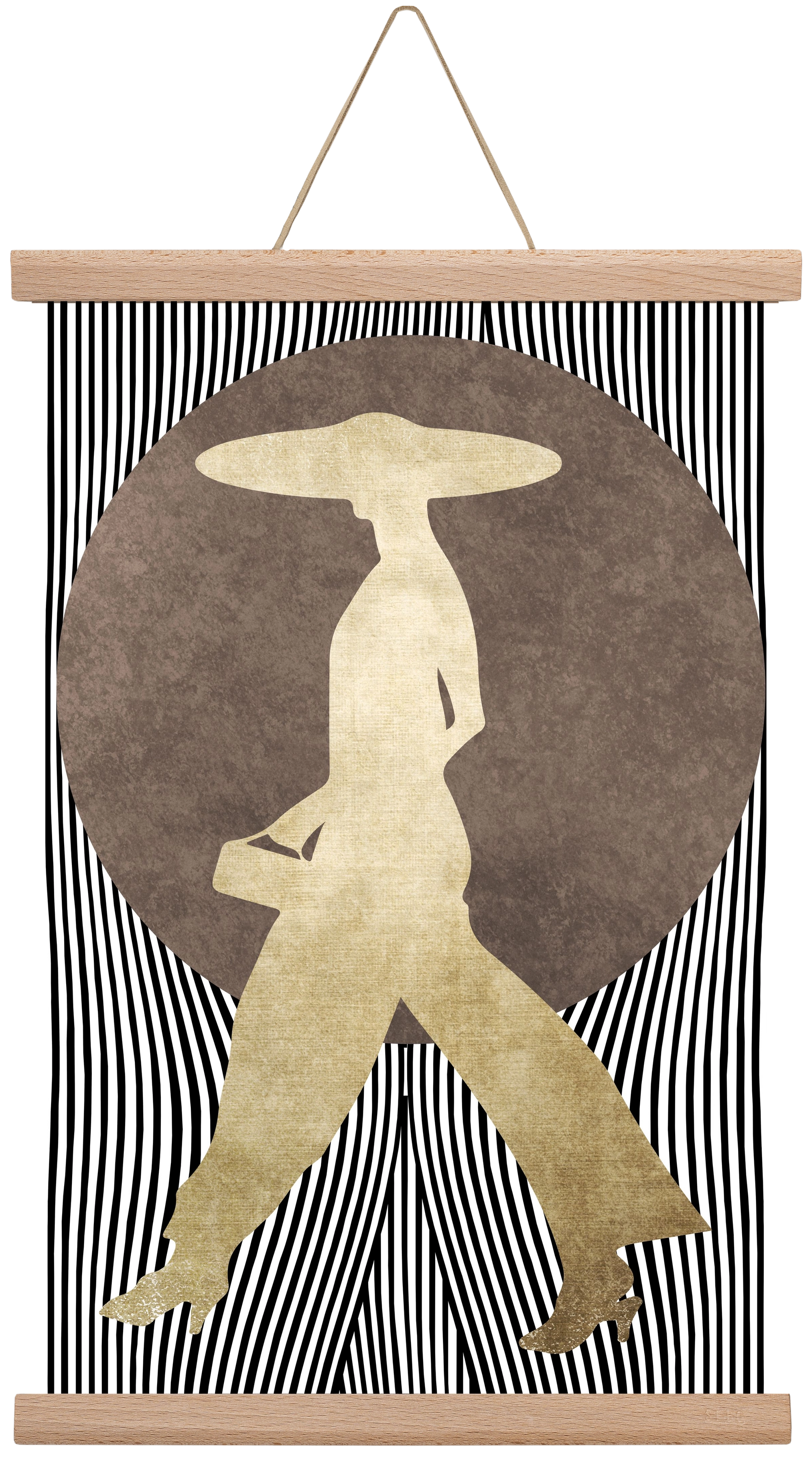 La Madame Noir, 30x45 cm (30x45 cm), Tölgy akasztó