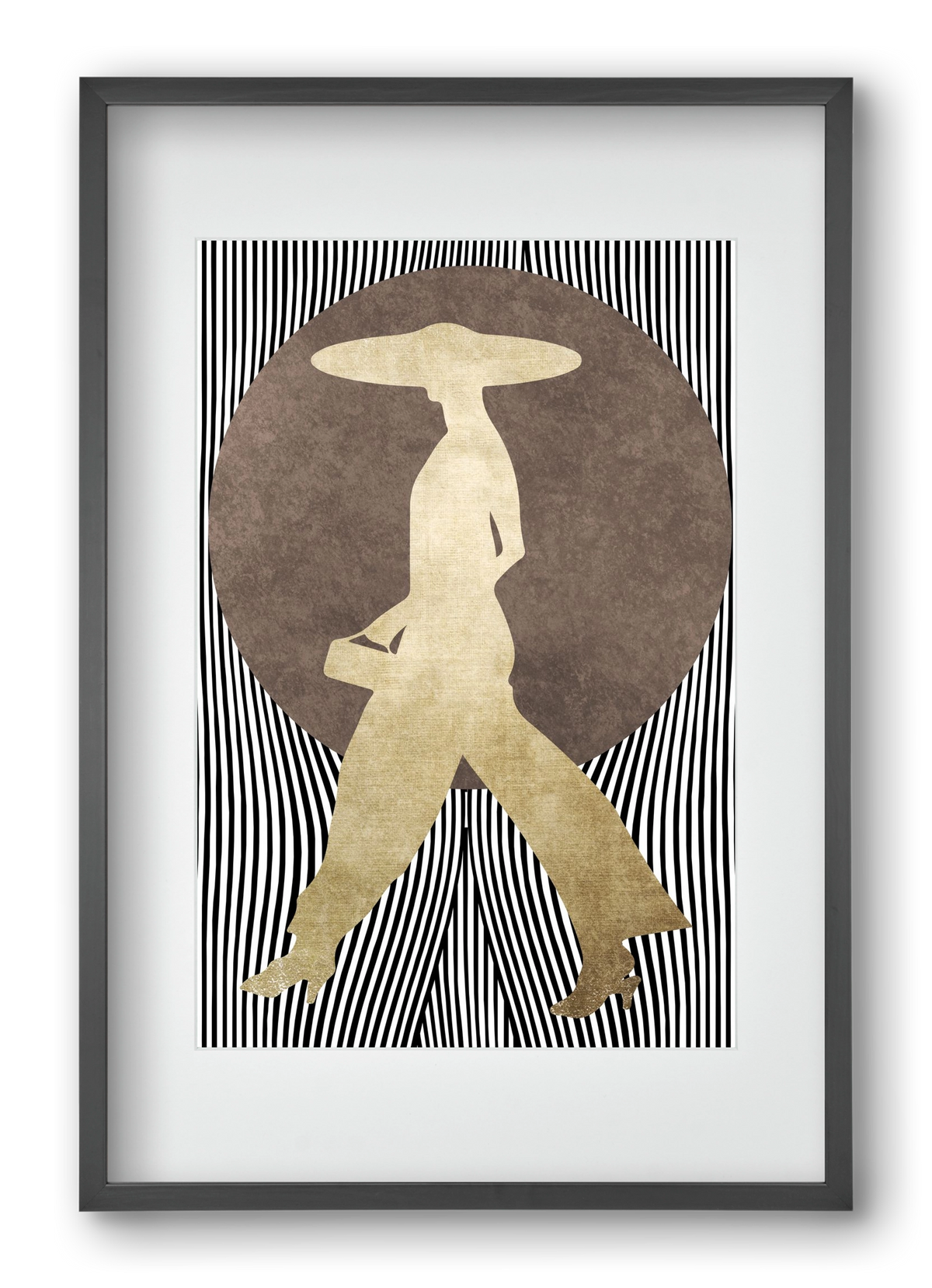 La Madame Noir, 40x60 cm (30x45 cm), Fekete keret, paszpartuval