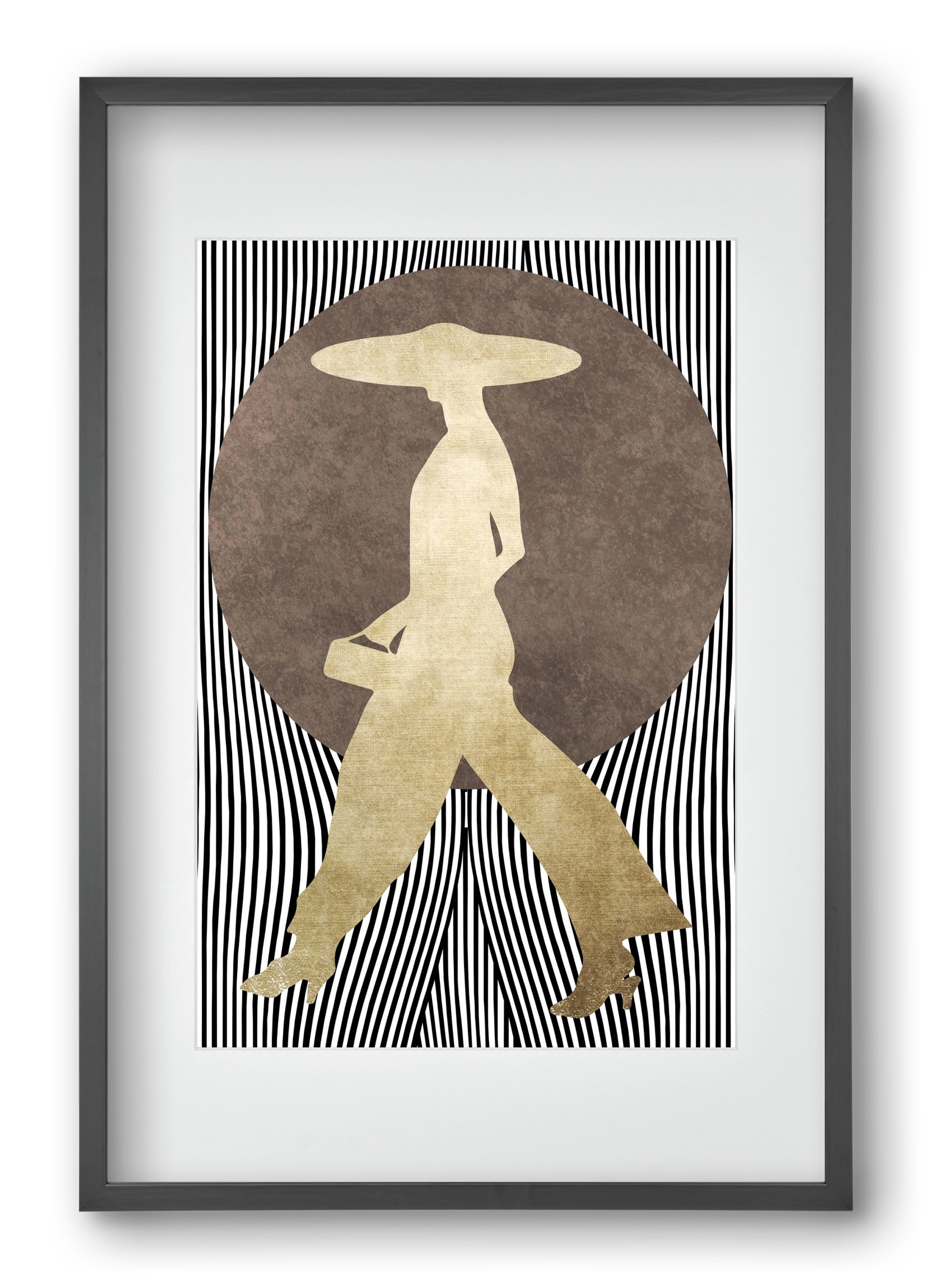 La Madame Noir, 40x60 cm (30x45 cm), Fekete keret, paszpartuval