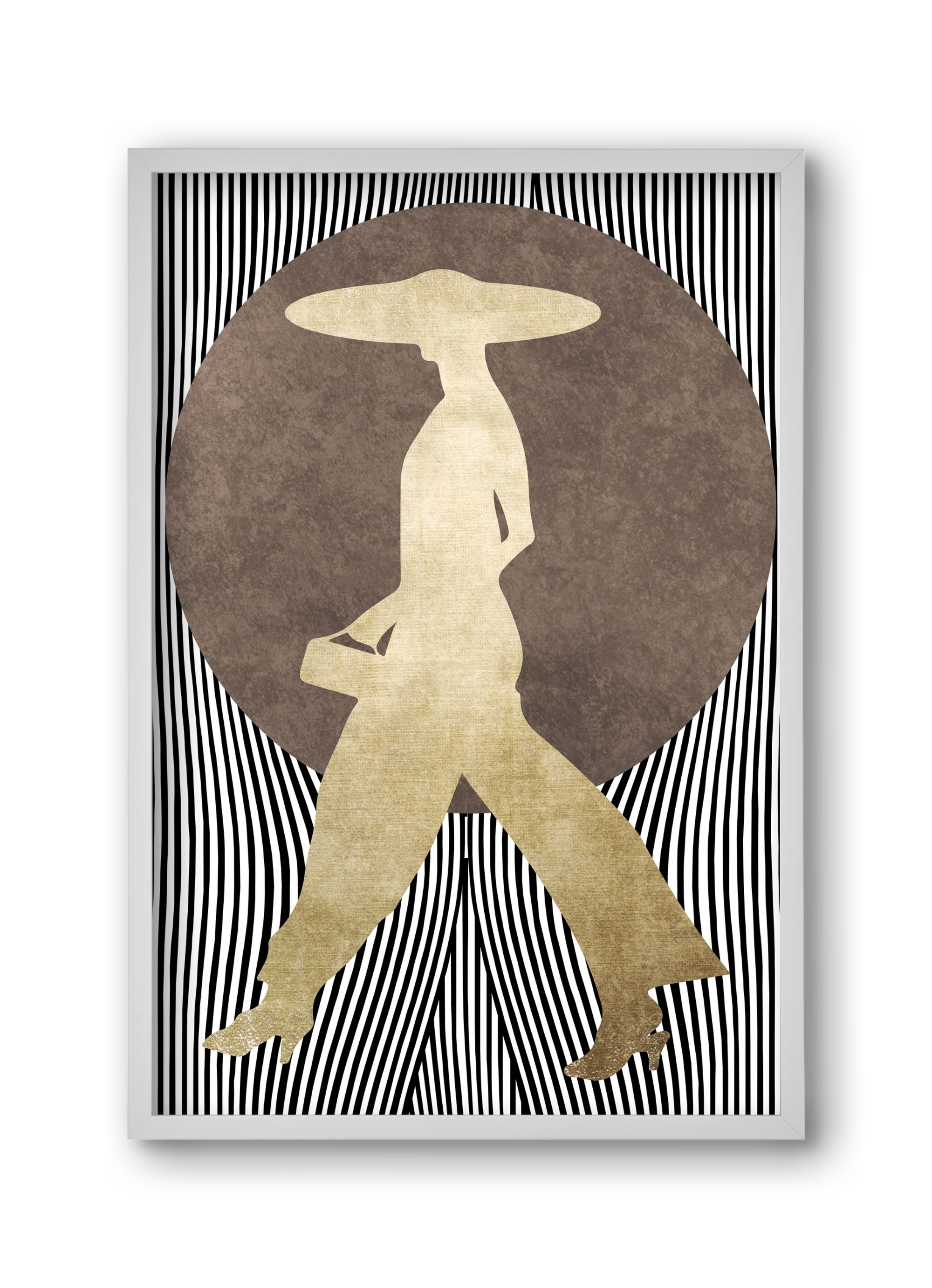 La Madame Noir, 30x45 cm (30x45 cm), Fehér keret