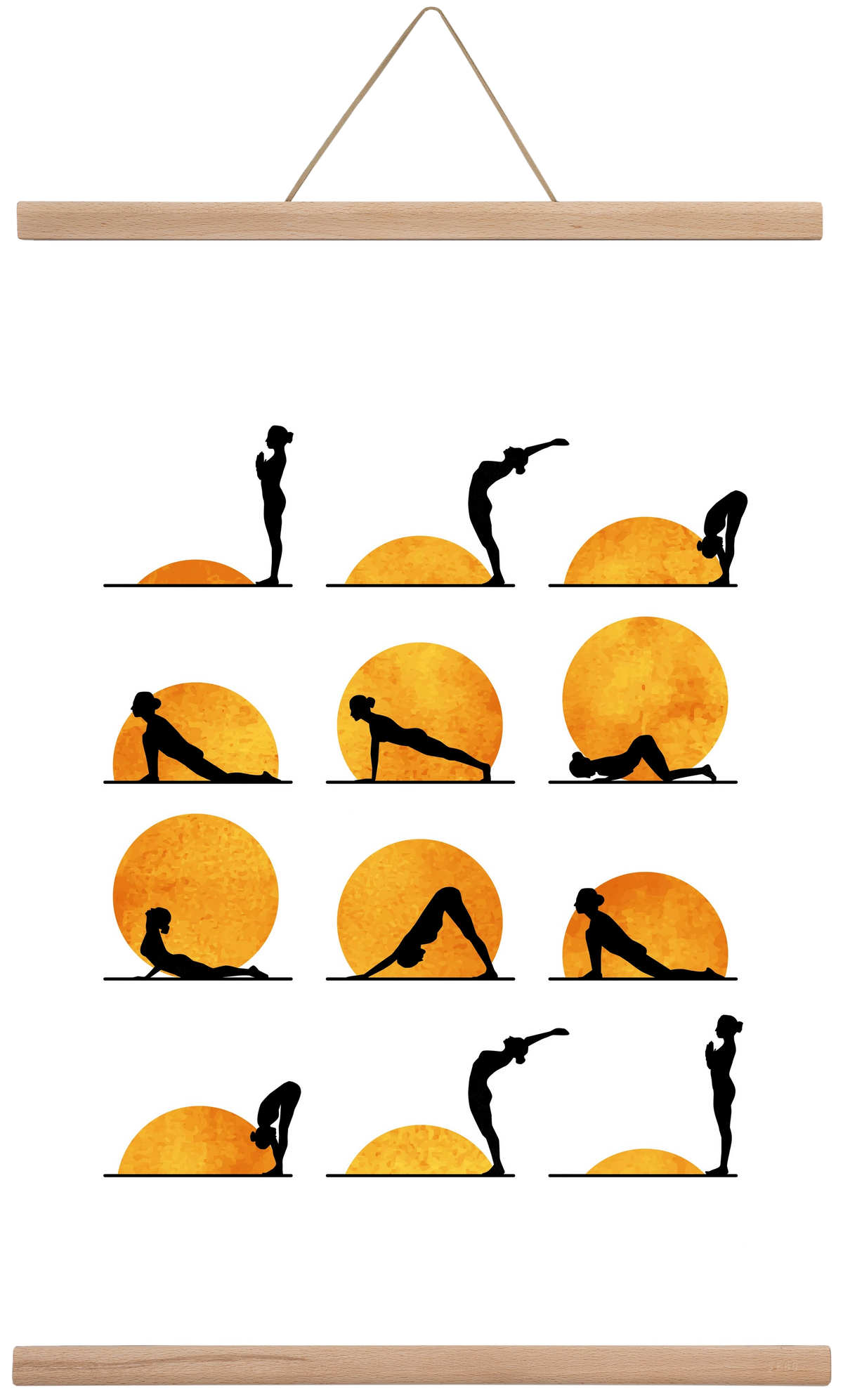 Yoga Sun, 40x60 cm (40x60 cm), Tölgy akasztó