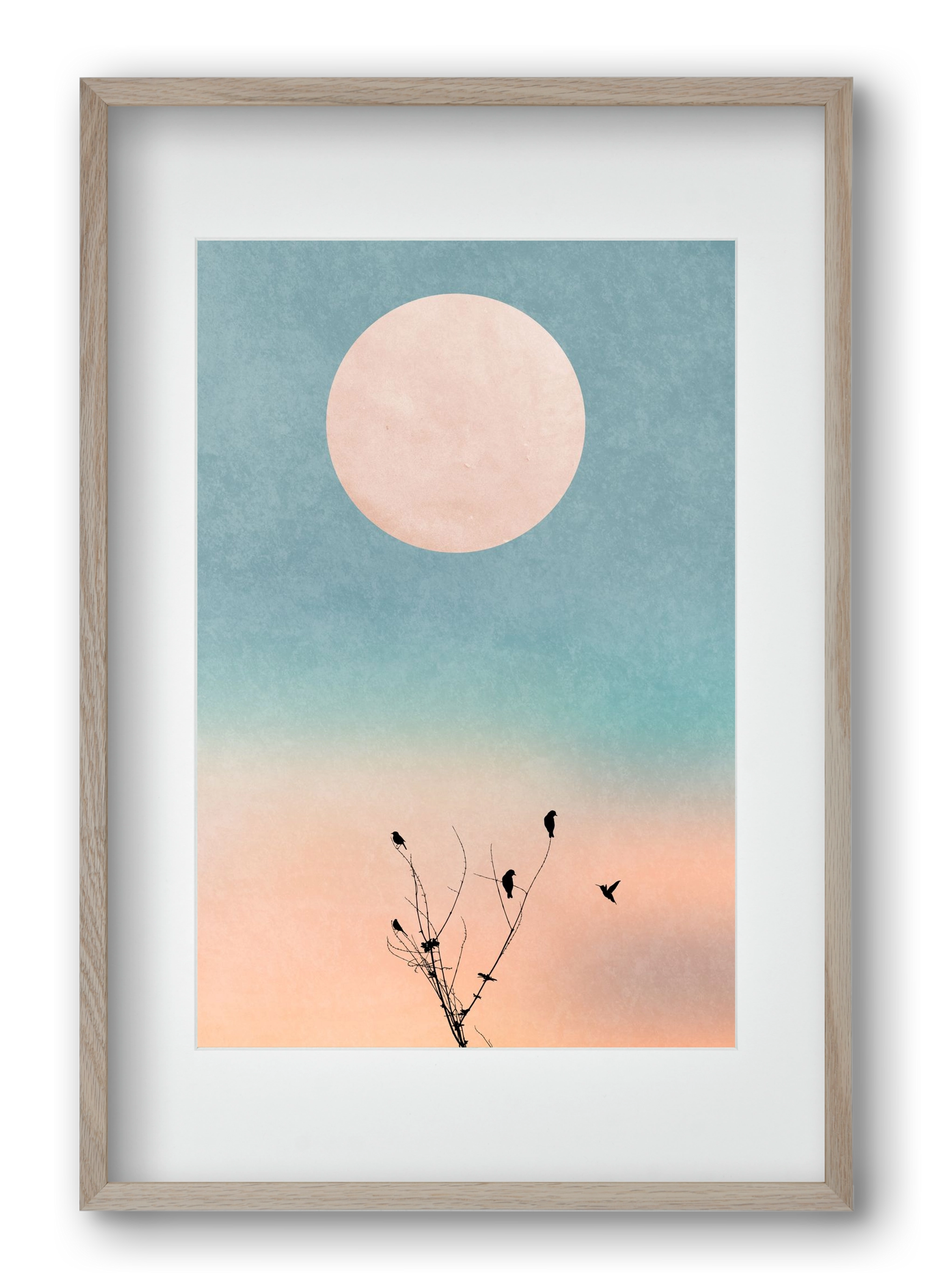 Waking up warm, 40x60 cm (30x45 cm), Tölgy keret, paszpartuval