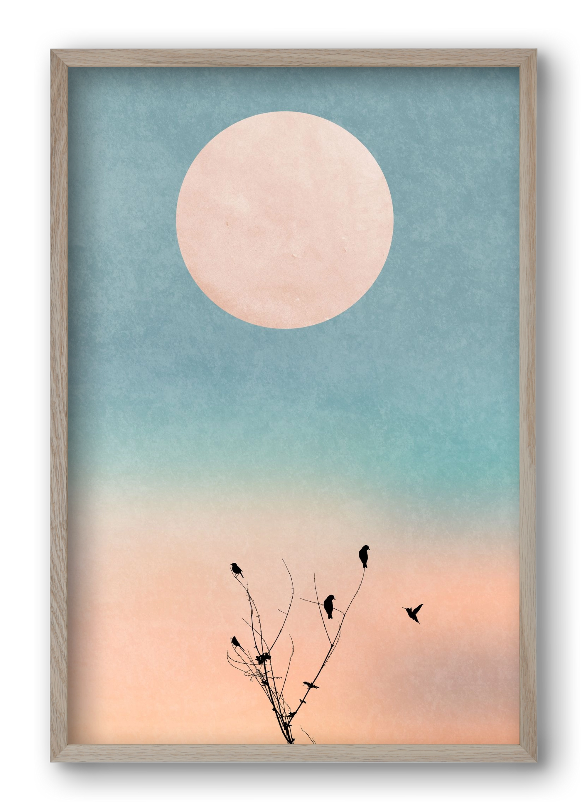 Waking up warm, 40x60 cm (40x60 cm), Tölgy keret