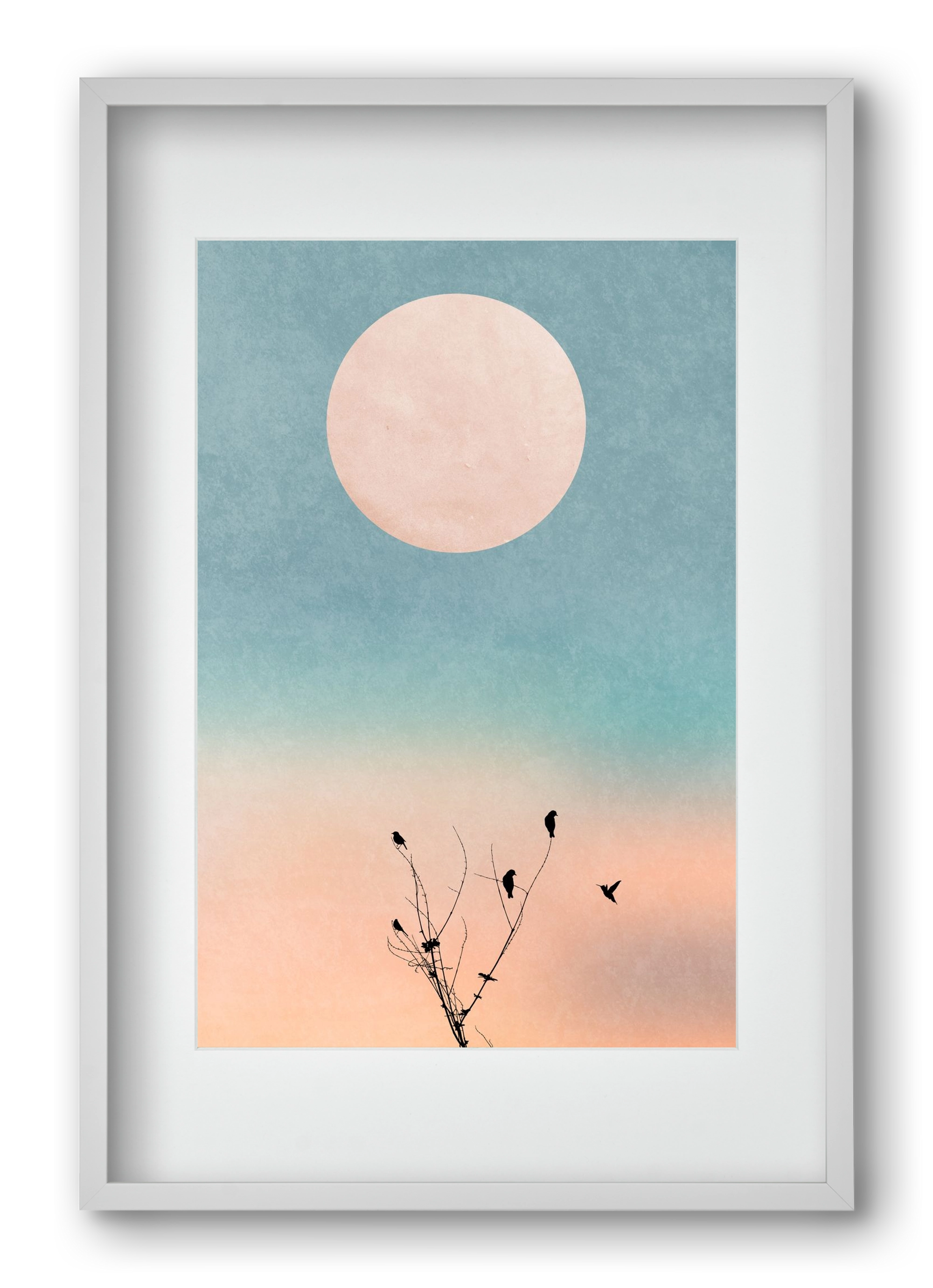 Waking up warm, 40x60 cm (30x45 cm), Fehér keret, paszpartuval