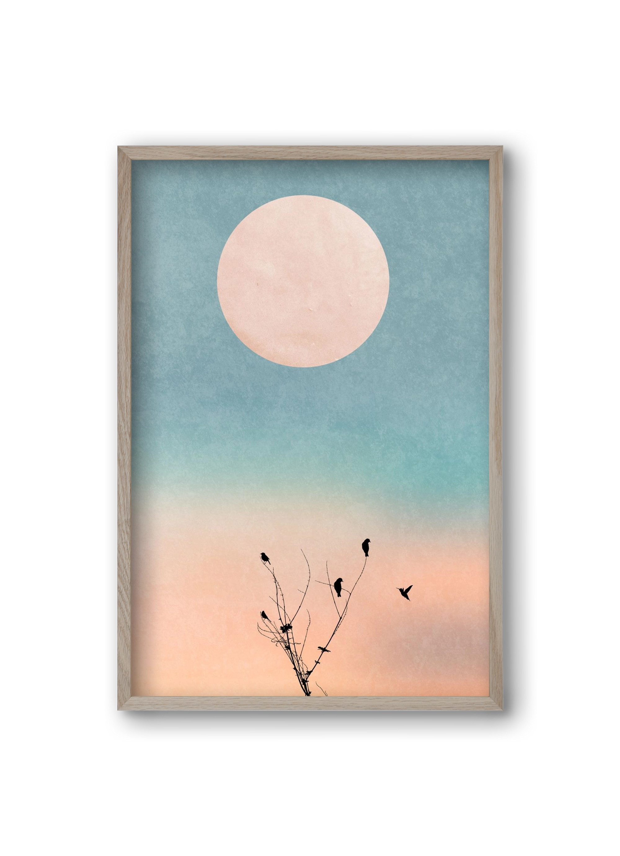 Waking up warm, 20x30 cm (20x30 cm), Tölgy keret