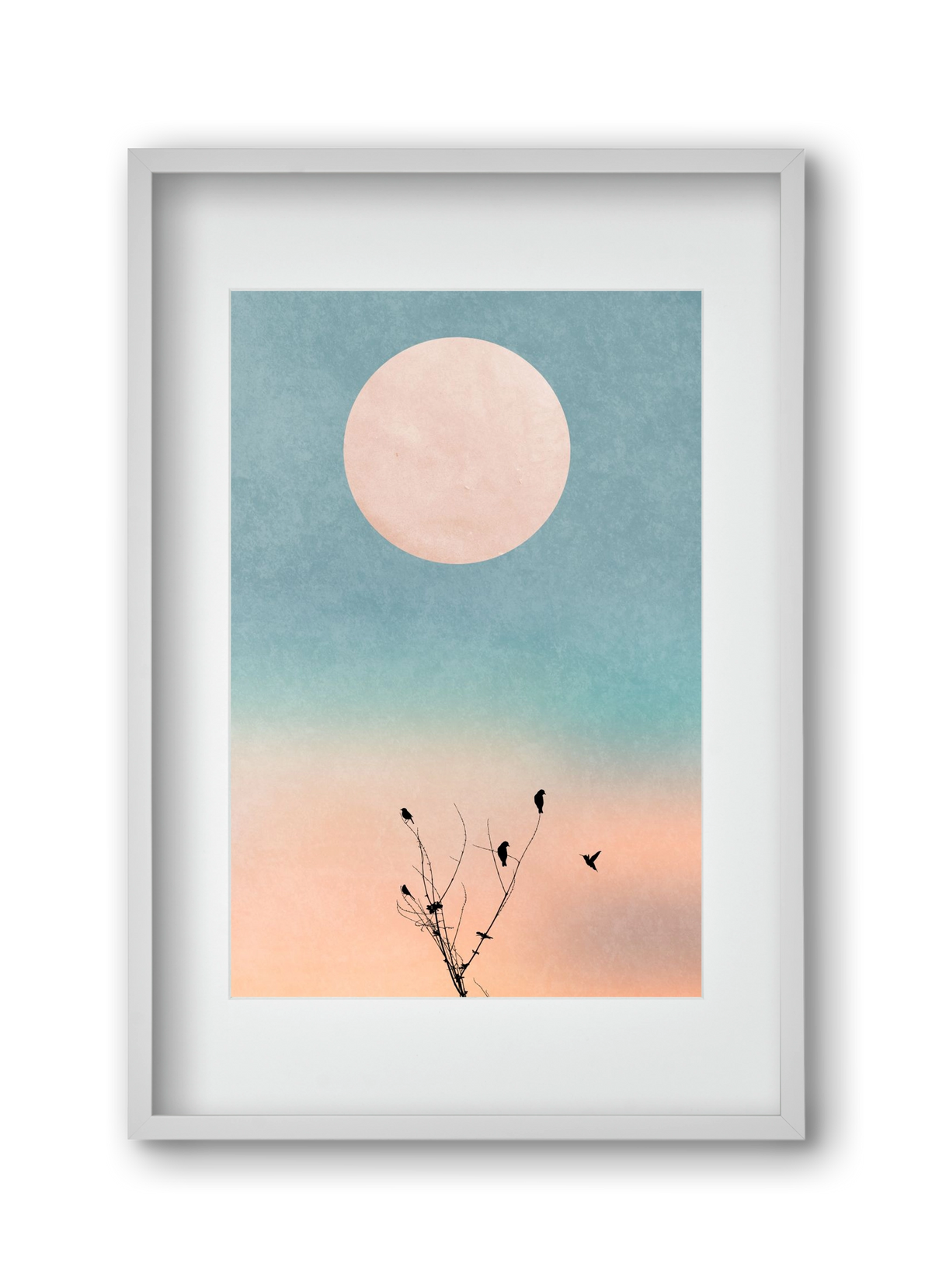 Waking up warm, 30x45 cm (20x30 cm), Fehér keret, paszpartuval