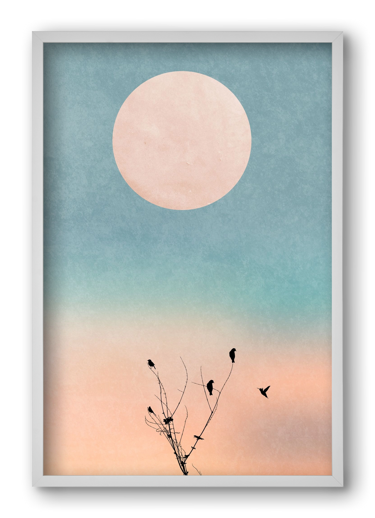 Waking up warm, 40x60 cm (40x60 cm), Fehér keret