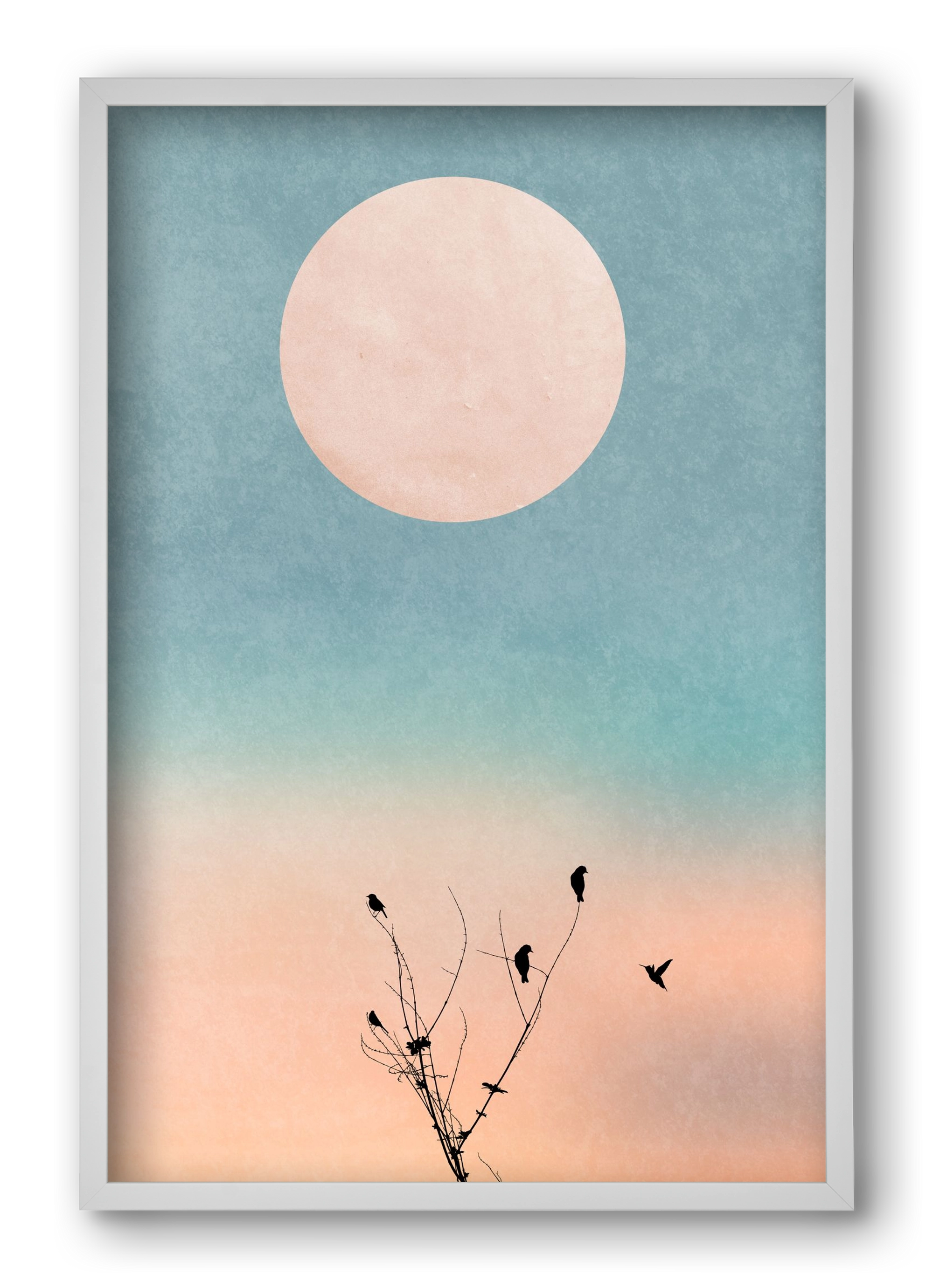 Waking up warm, 40x60 cm (40x60 cm), Fehér keret