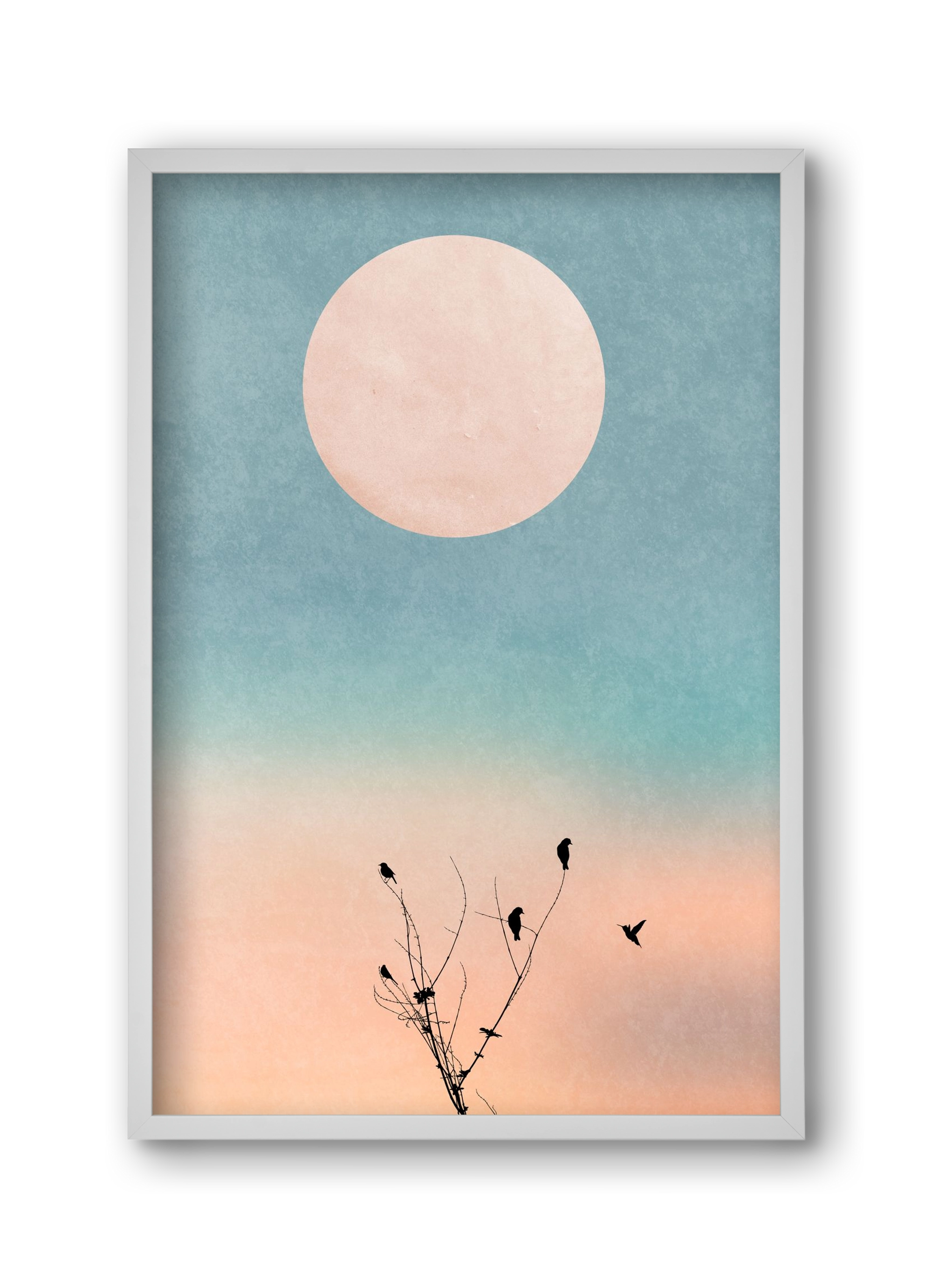 Waking up warm, 30x45 cm (30x45 cm), Fehér keret