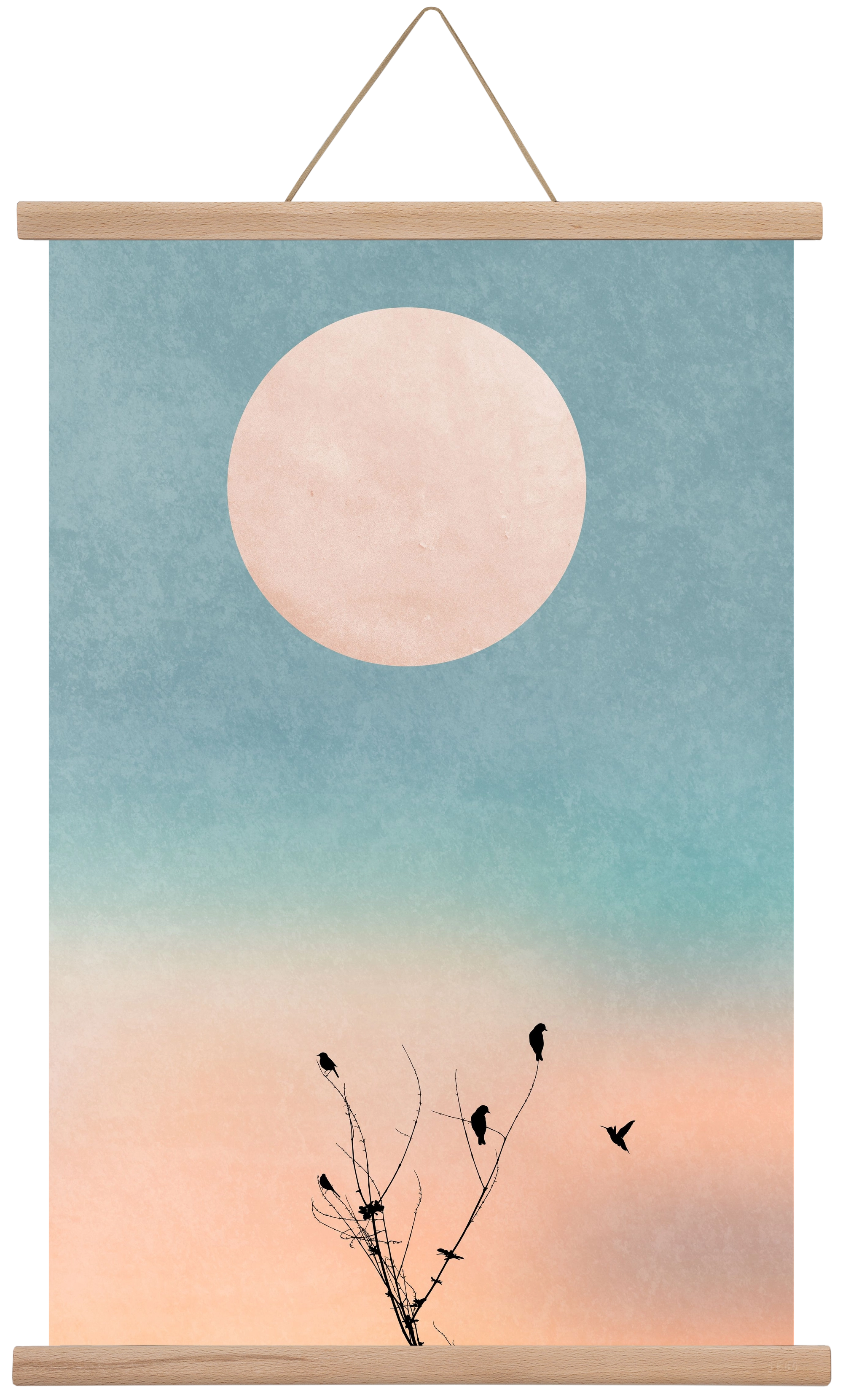 Waking up warm, 40x60 cm (40x60 cm), Tölgy akasztó