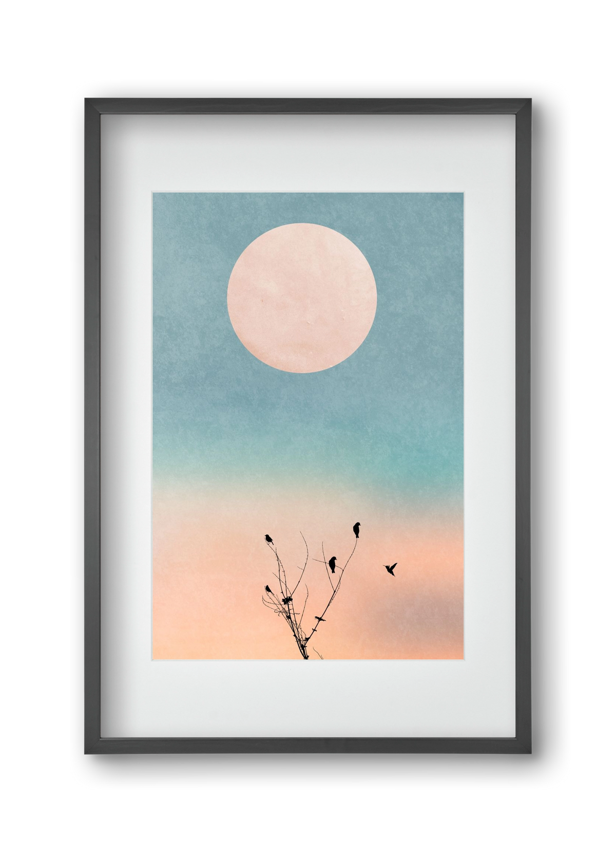 Waking up warm, 30x45 cm (20x30 cm), Fekete keret, paszpartuval