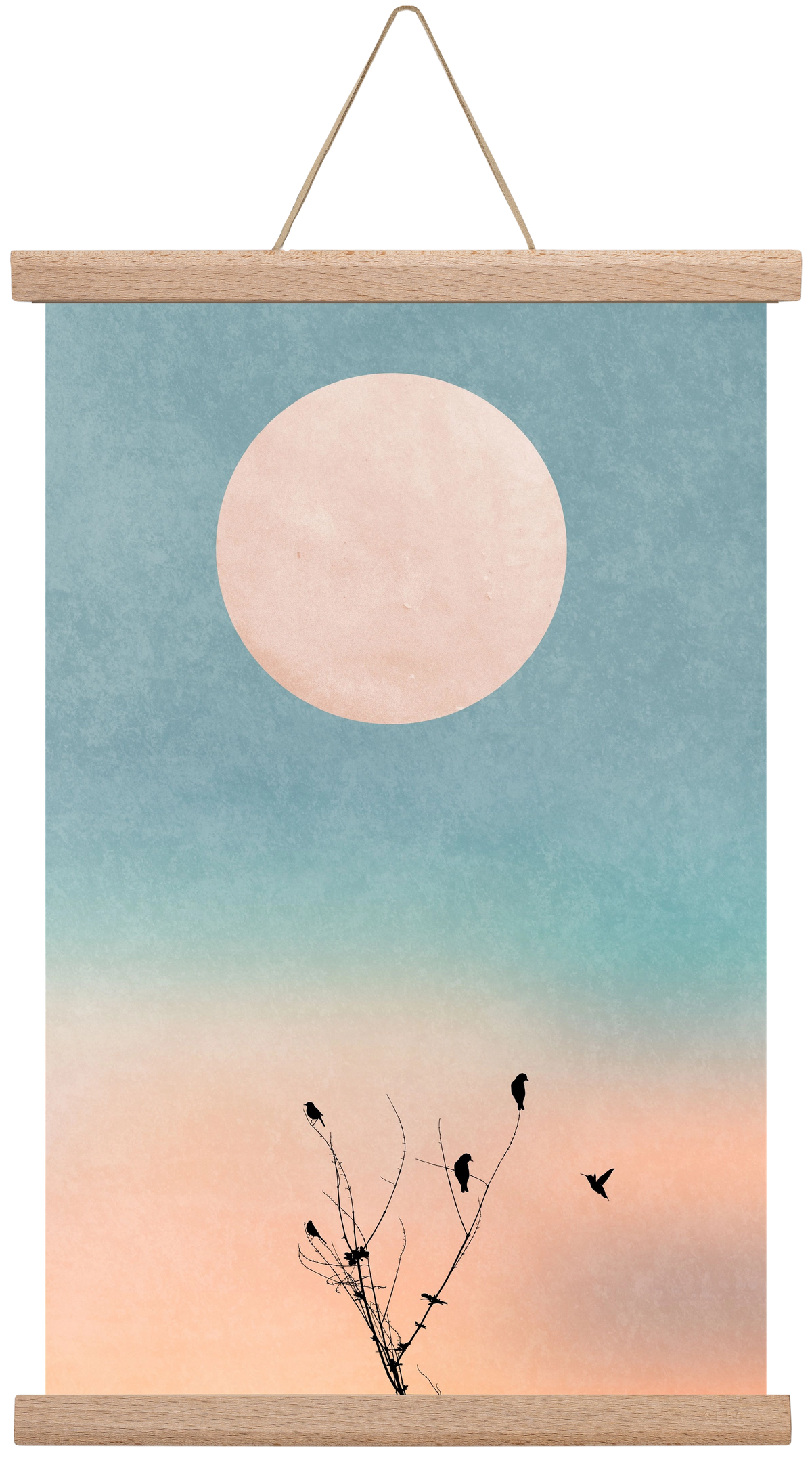 Waking up warm, 30x45 cm (30x45 cm), Tölgy akasztó